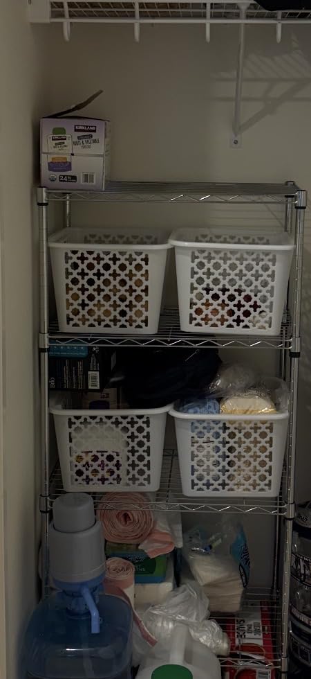 M MZG 1000 lbs Storage Shelving 4-Tier Utility Shelving Unit Steel Organizer Wire Rack for Home,Kitchen,Office,Chrome (13.7