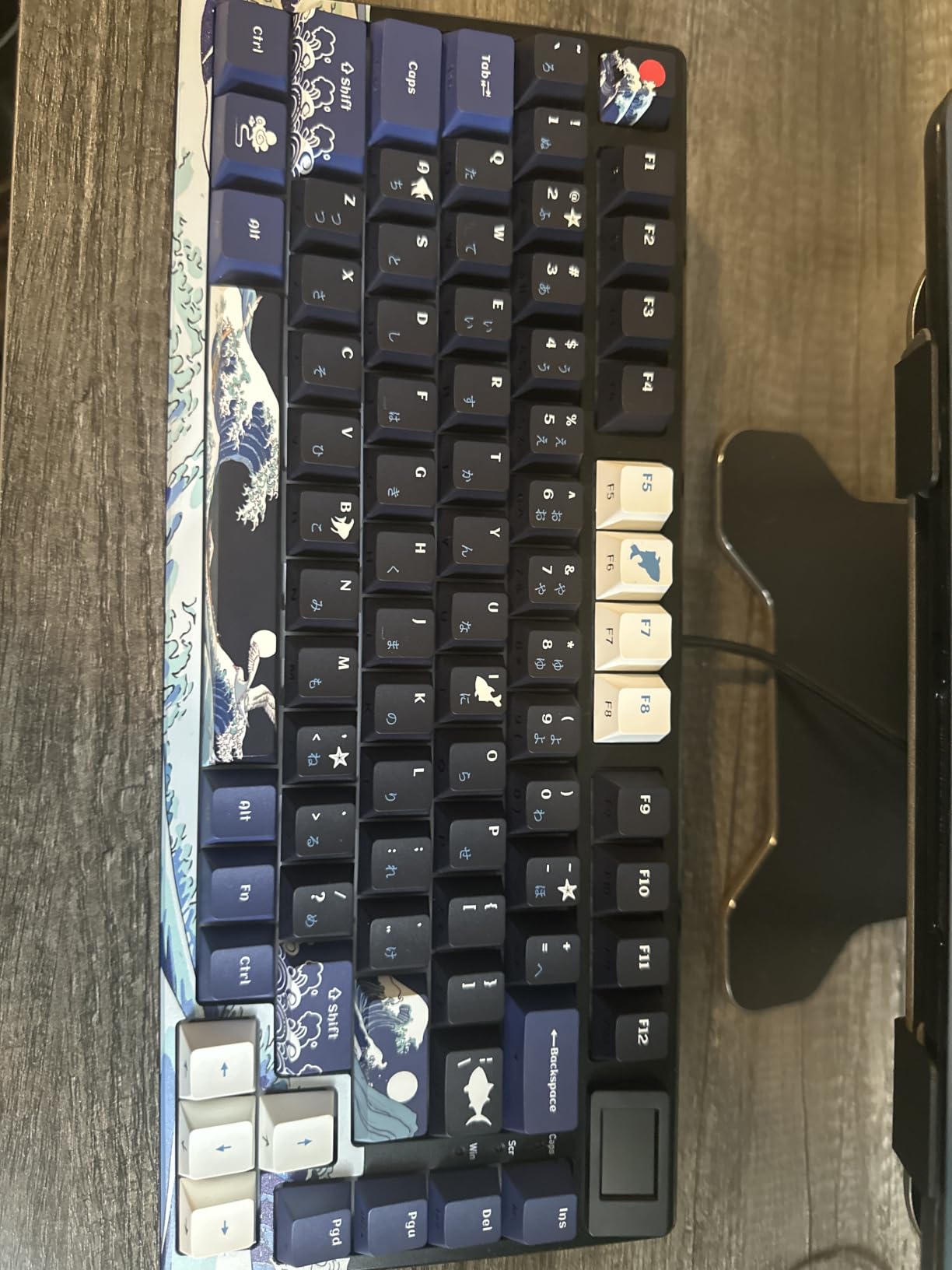 Womier SK80 75% Keyboard with Color Multimedia Display Gaming Keyboard | Creamy Sound Mechanical Wired Hot Swappable Gasket RGB Custom Key board, Pre-lubed Stabilizer for Mac/Win, Black Kanagawa customer photo 1