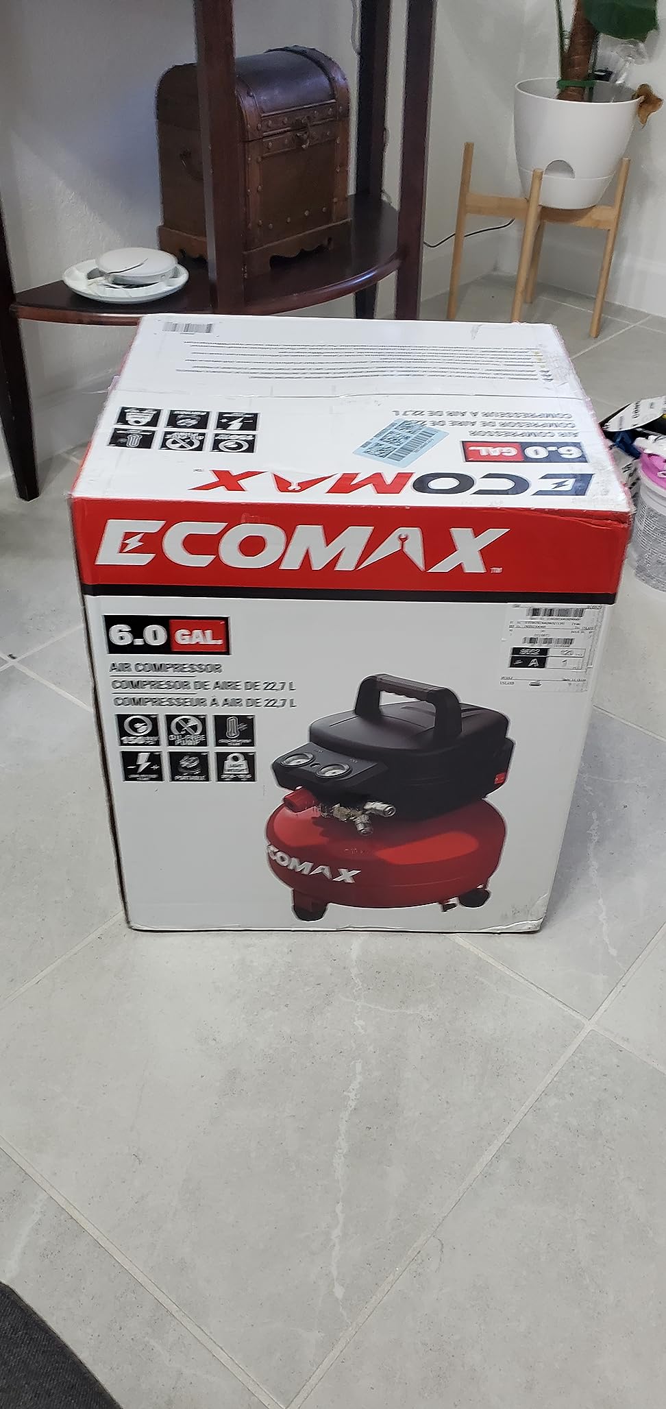 ECOMAX Pancake Air Compressor MAX 150 PSI, 2.6 CFM @90 PSI, Oil-Free customer photo 2