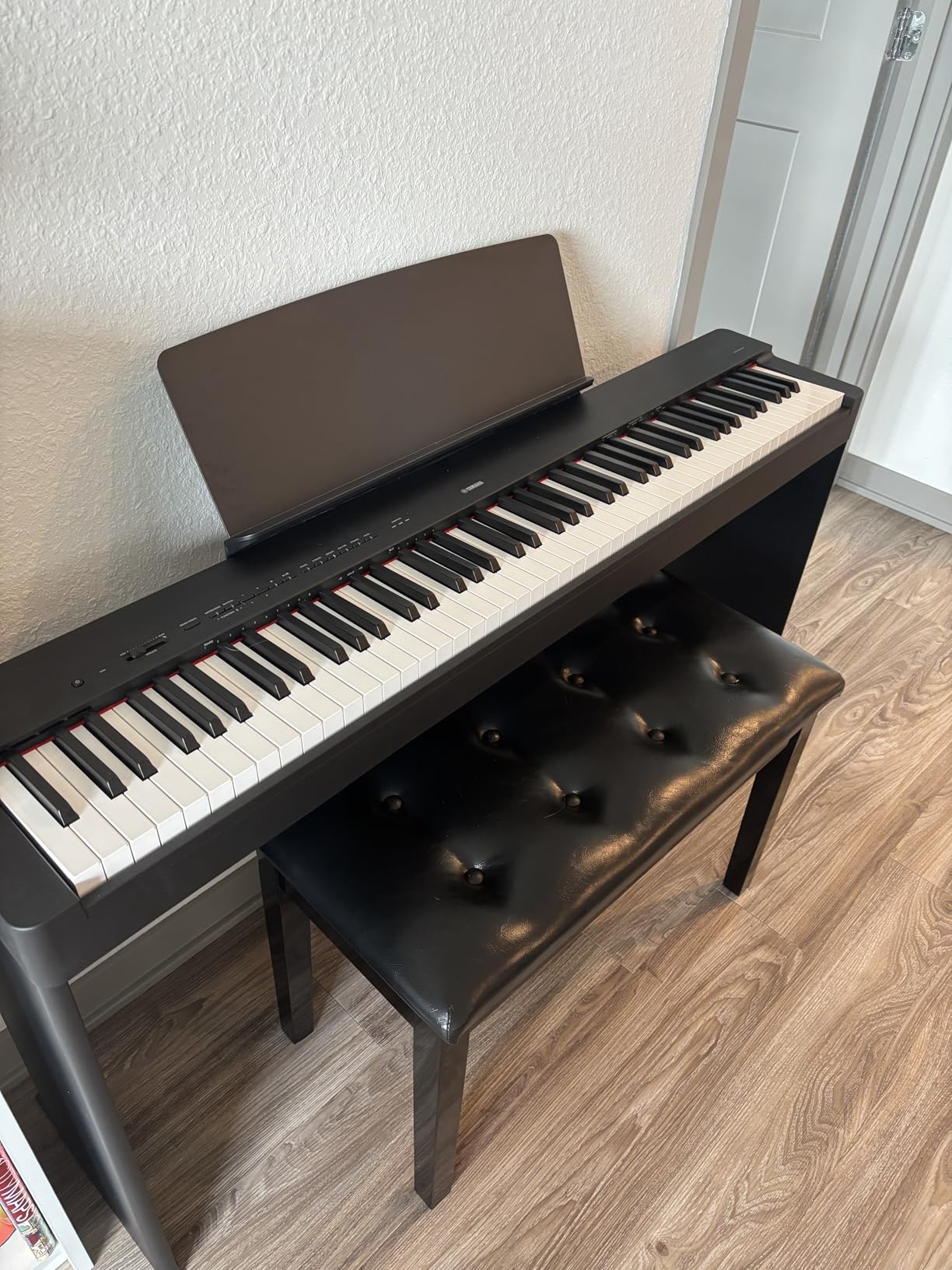 Yamaha P225 88-Key Digital Piano with Weighted Keys, Portable Design, Keyboard, Music Rest, Sustain Foot Switch, and Built-In Speakers, Black (P225B) customer photo 1