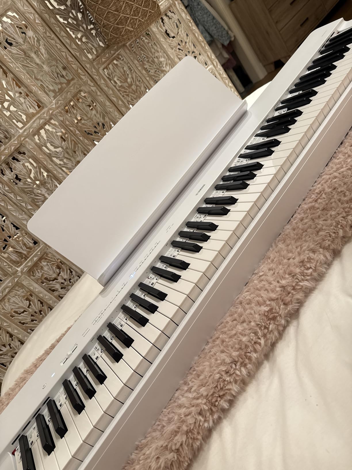 Yamaha P225 88-Key Digital Piano with Weighted Keys, Portable Design, Keyboard, Music Rest, Sustain Foot Switch, and Built-In Speakers, Black (P225B) customer photo 2