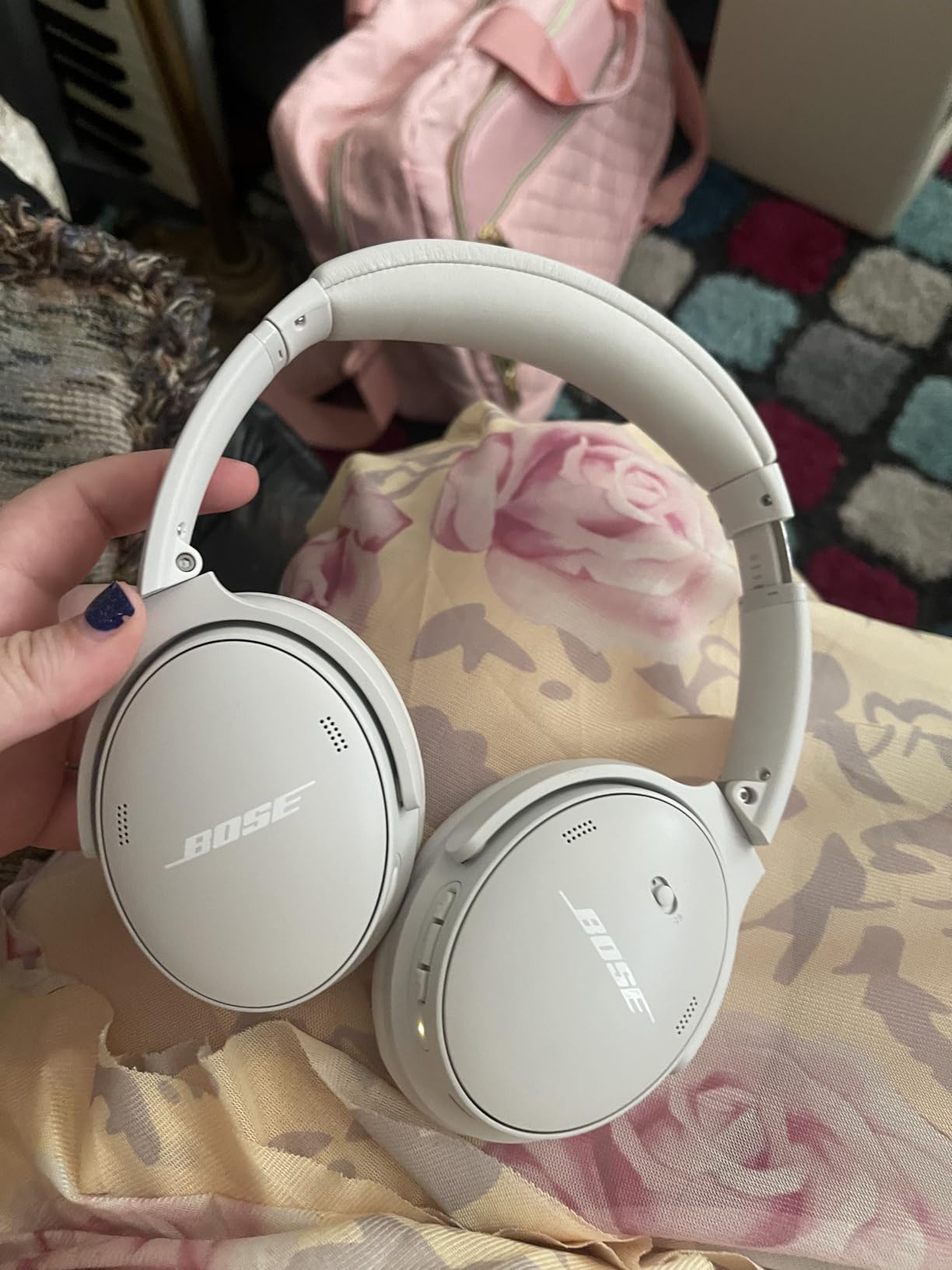 Bose QuietComfort Headphones - Wireless Bluetooth Headphones, Active Over Ear Noise Cancelling and Mic, USB-C Charging, Deep Bass, Up to 24 Hours of Playtime, Black customer photo 1