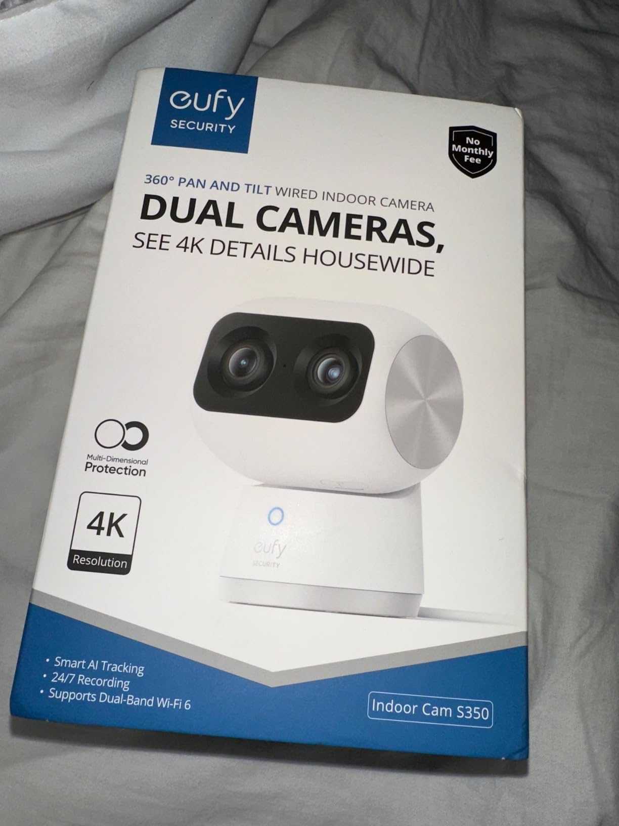 eufy Security 4K Indoor Cam S350, No Subscription, Dual Cameras, 8× Zoom customer photo 1