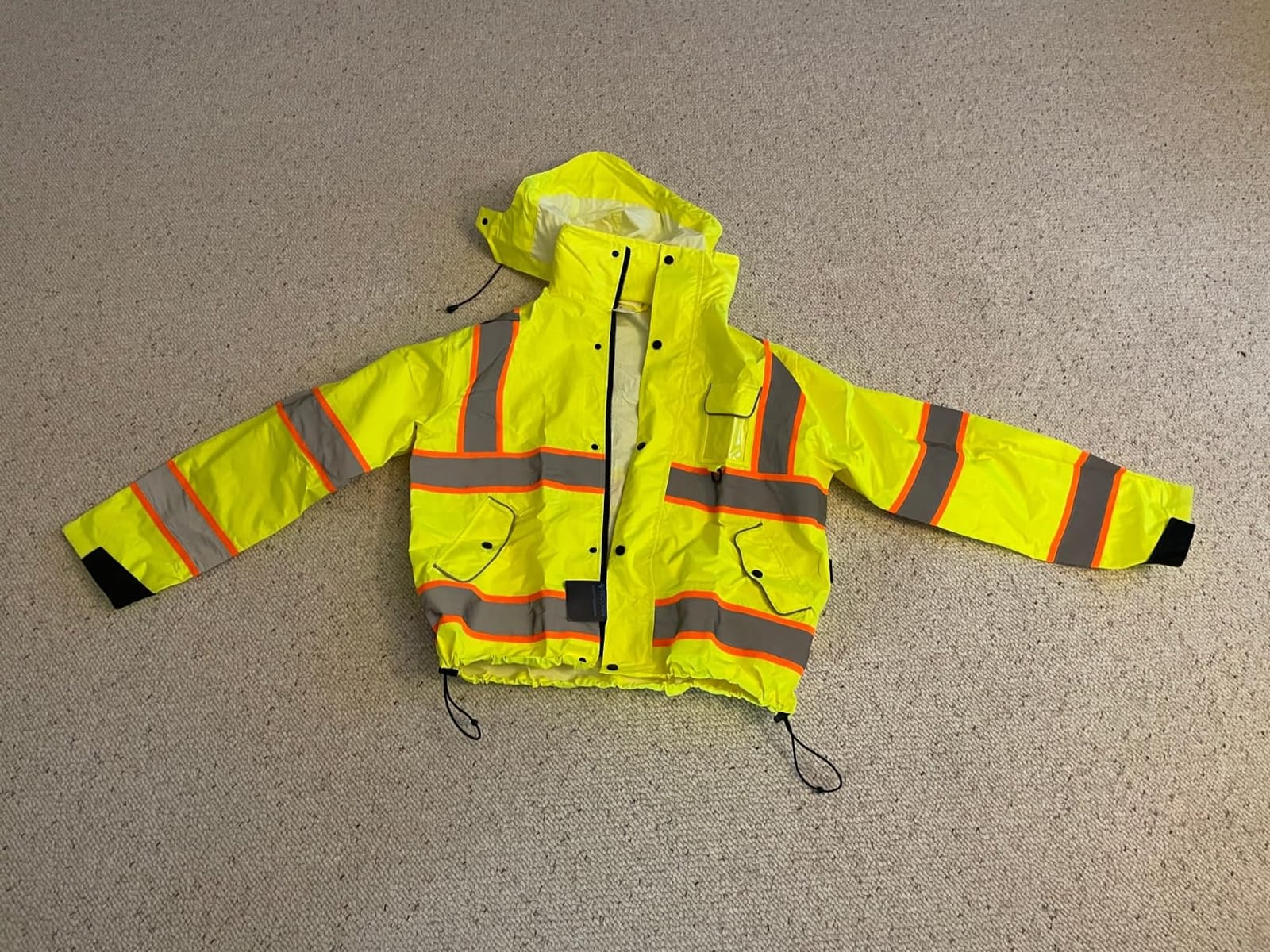 TICONN Reflective Rain Jacket, Waterproof ANSI Class 3 Hi Vis Safety Coat customer photo 1