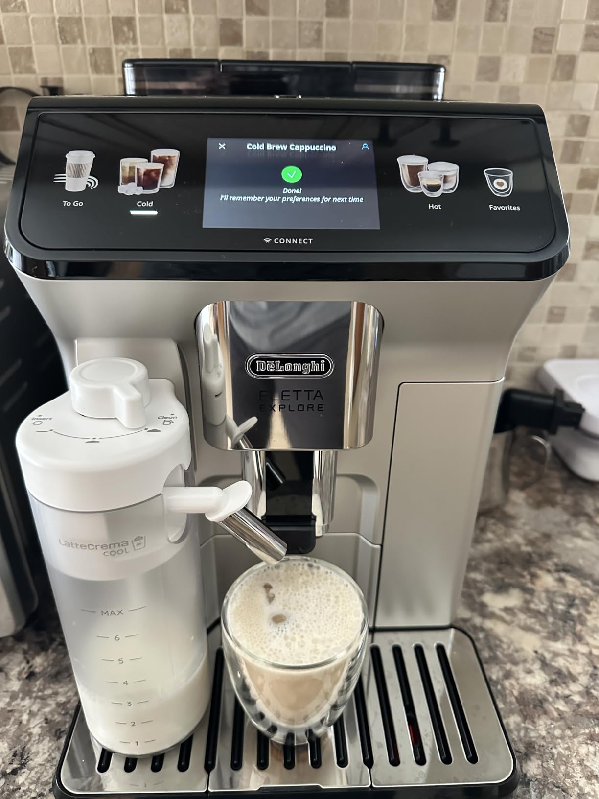 De'Longhi Eletta Explore Espresso Machine with Coffee Grinder, Milk Frother customer photo 2