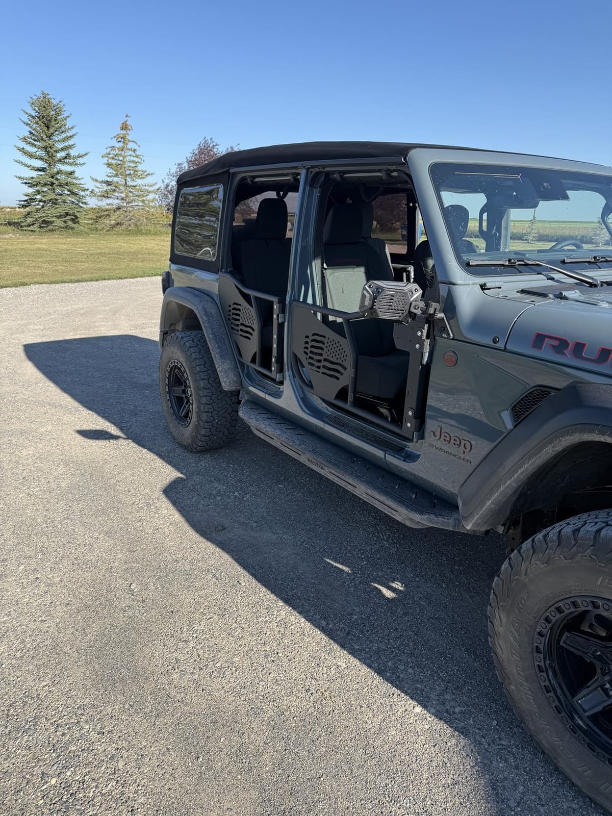 ROADER JL Gladiator Tube Doors for 2018-2026 Wrangler JL Unlimited | Gladiator JT 4-Door US Flag pattern Front & Rear Tubular Half Doors Adventure With Offroad Front Door Side Storage Bag customer photo 2