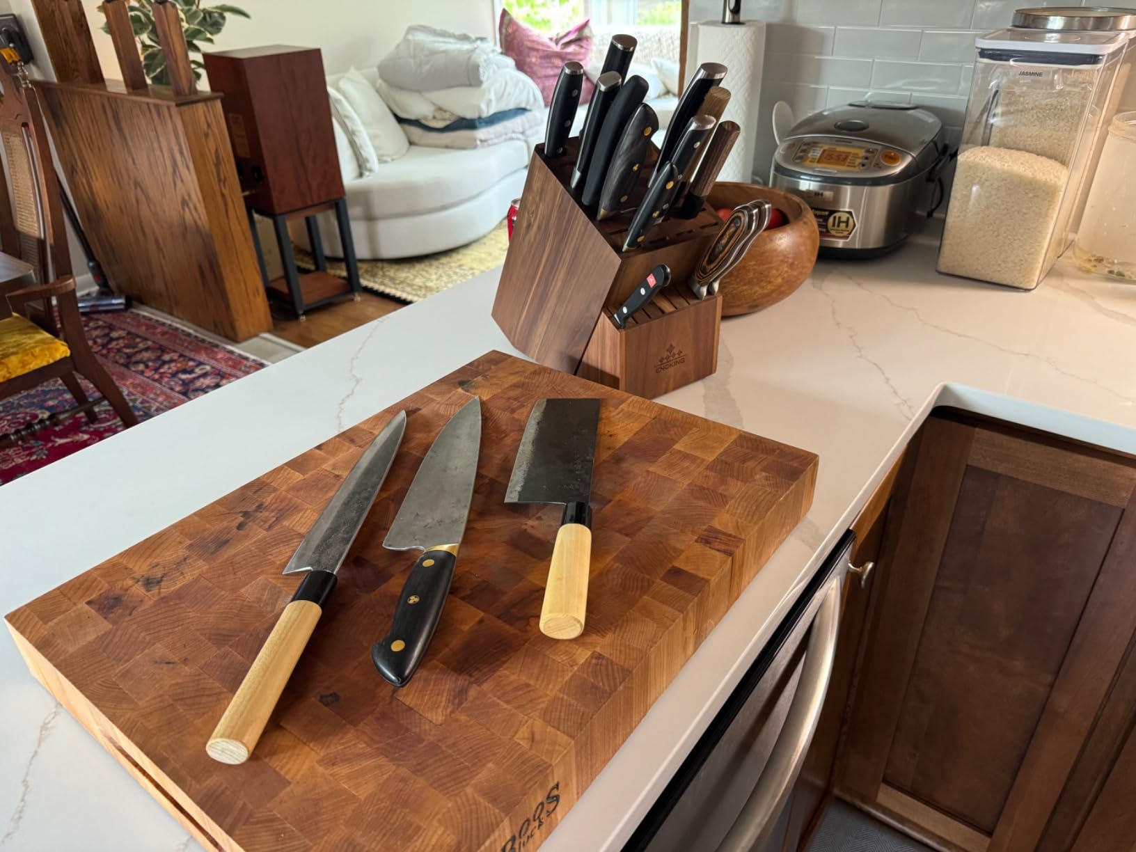 ENOKING Knife Block without Knives, 25 Slots Large Knife Holder customer photo 1