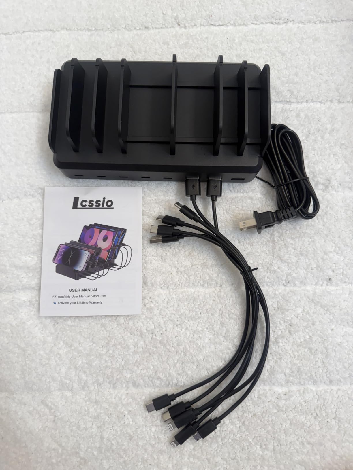 Lcssio 300W Charging Station for Multiple Devices, 8 Port Fast Charger customer photo 2