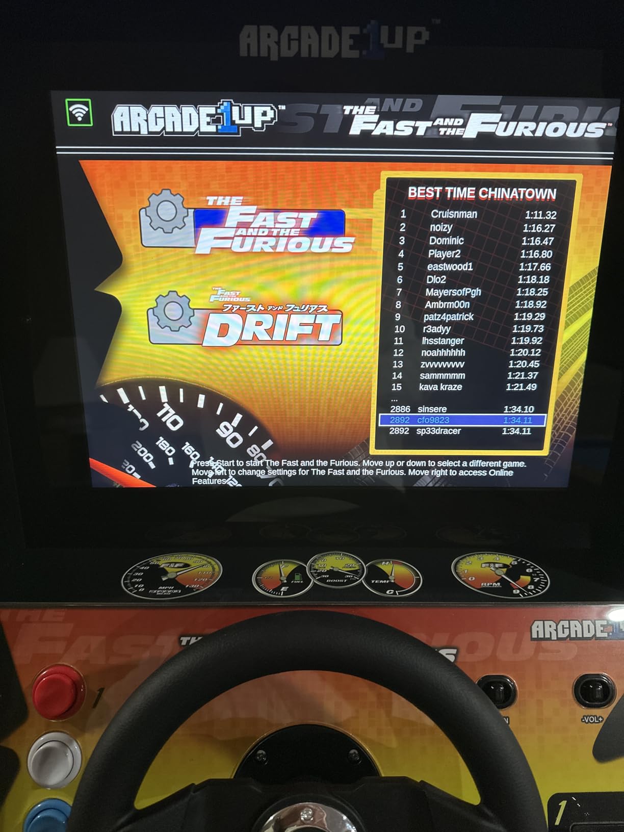 Arcade1Up The Fast and the Furious Deluxe Arcade Machine, Steering Wheel customer photo 2