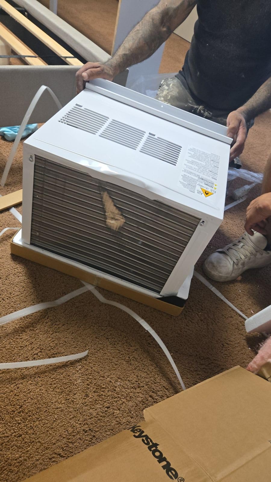 Keystone 8,000 BTU Window Air Conditioner with 3,500 BTU Supplemental Heating, 115V, Window AC Unit with Supplemental Heat for Bedroom, Living Room, Small-Medium Rooms up to 350 Sq.Ft. customer photo 1