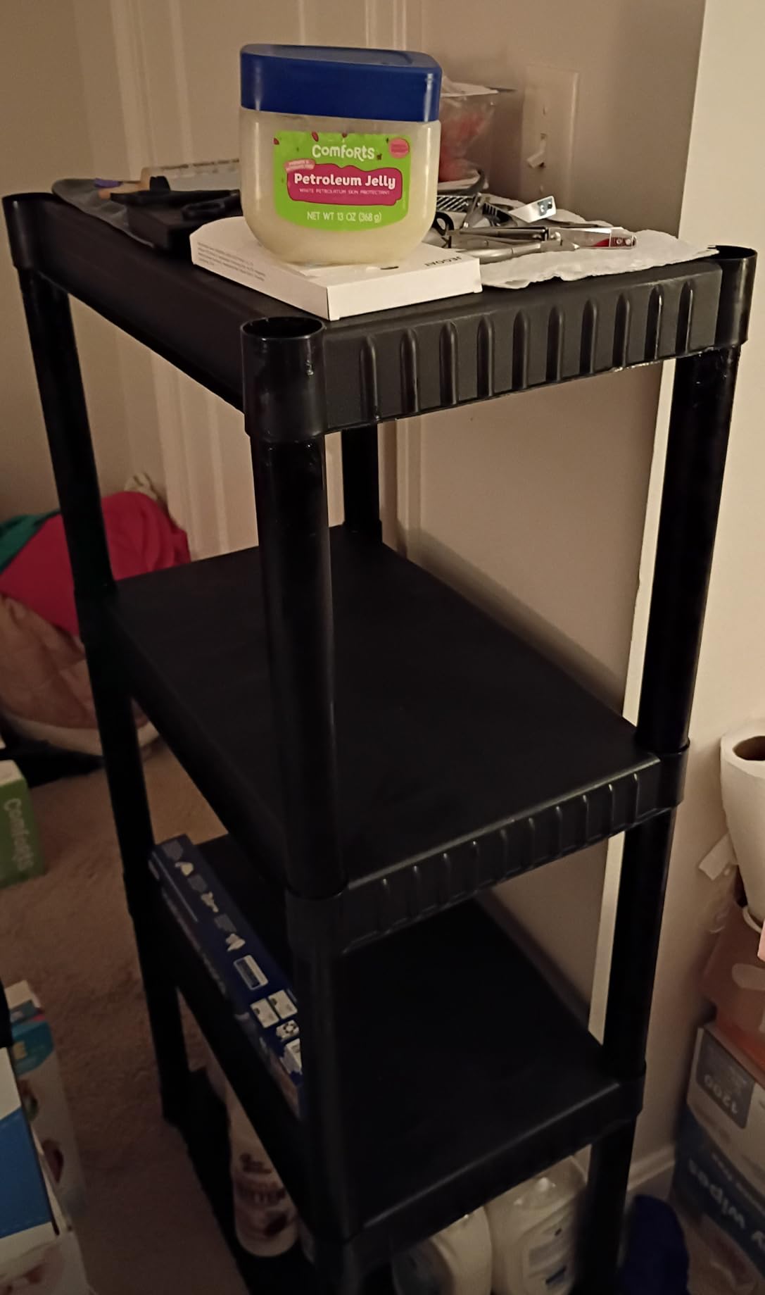 Plano 4-Shelf Plastic Storage Shelves, 48” x 23” x 14”, 200lb Capacity, Pantry, Office, Closet and Garage Shelves, Easy to Assemble, Durable Plastic Shelving Unit customer photo 1