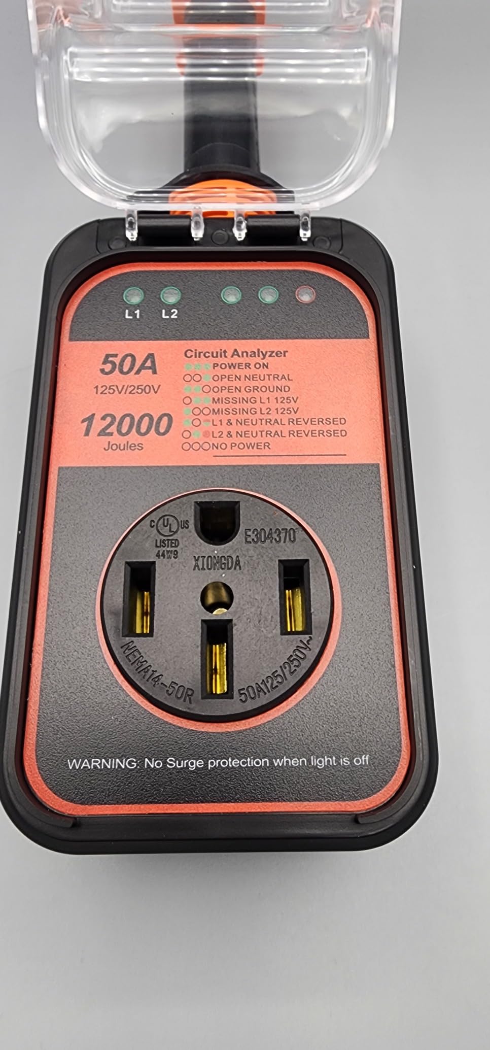 MILLIONHOME RV Surge Protector 50 Amp, 𝟐𝟎𝟐𝟔 𝐍𝐞𝐰 𝐔𝐩𝐠𝐫𝐚𝐝𝐞𝐝 Voltage Protection RV Power Surge Protectors Waterproof, RV Adapter Plug for Camper, Circuit Analyzer for Travel Trailers customer photo 1
