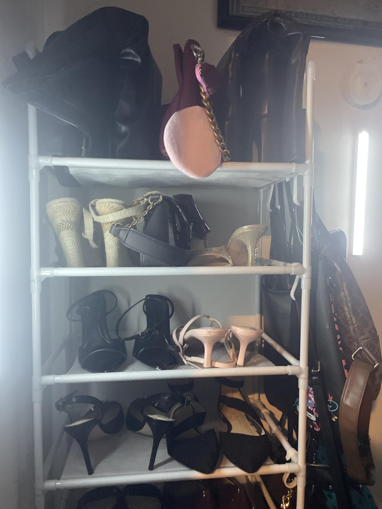 VTRIN 10 Tier Shoe Rack Tall Large Capacity Wide Shoe Organizer with Two Hooks Sturdy Metal Shoe Shelf for Entryway, Closet, Bedroom customer photo 1