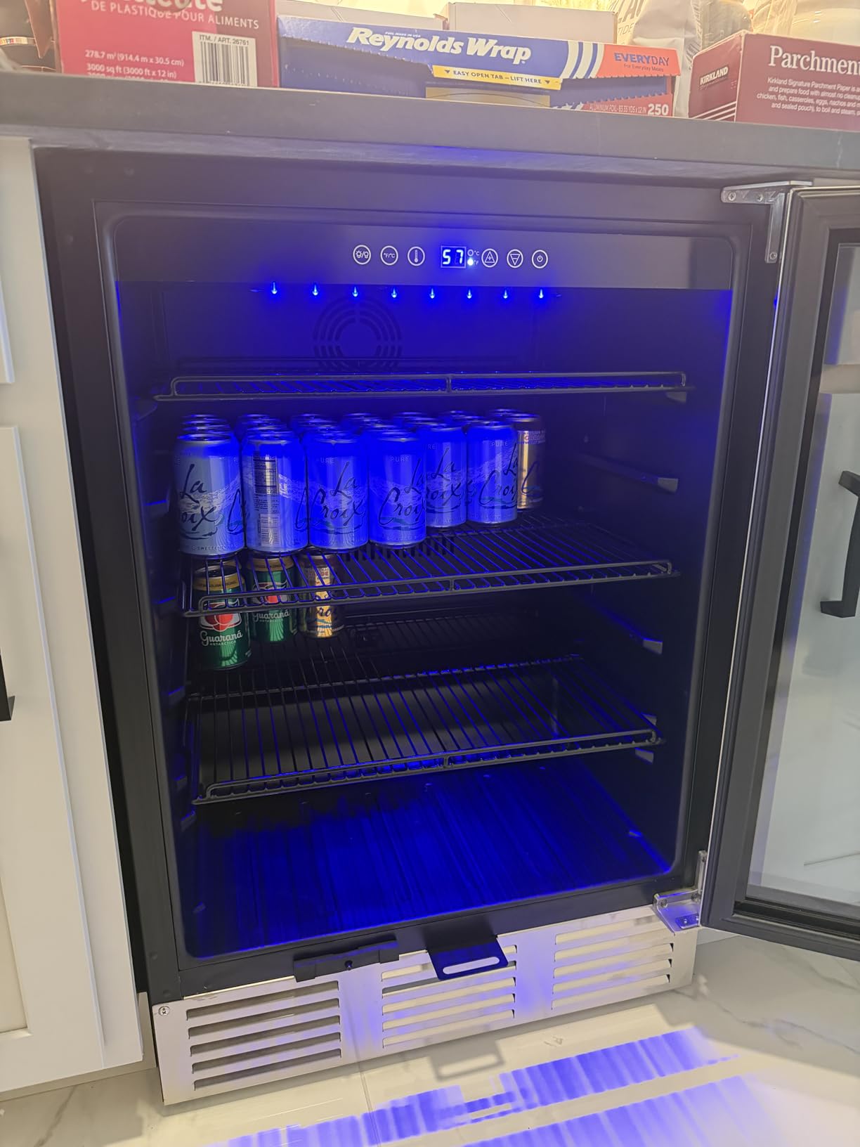 EUHOMY 24 Inch Beverage Refrigerator, 180 Can Under Counter Refrigerator customer photo 2