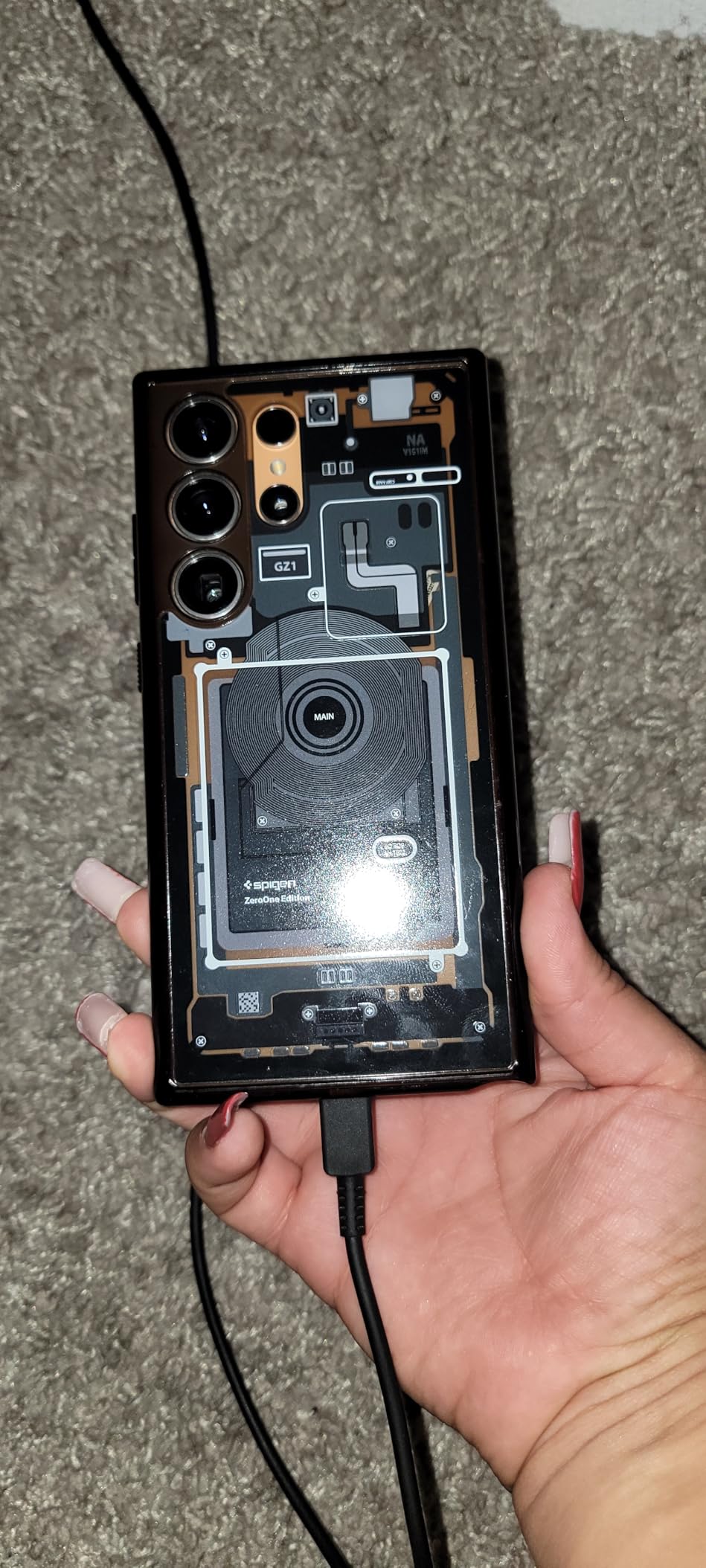 Spigen for Galaxy S24 Ultra Case, Ultra Hybrid [No Magnet Ring] [Anti-Yellowing] - Crystal Clear customer photo 2