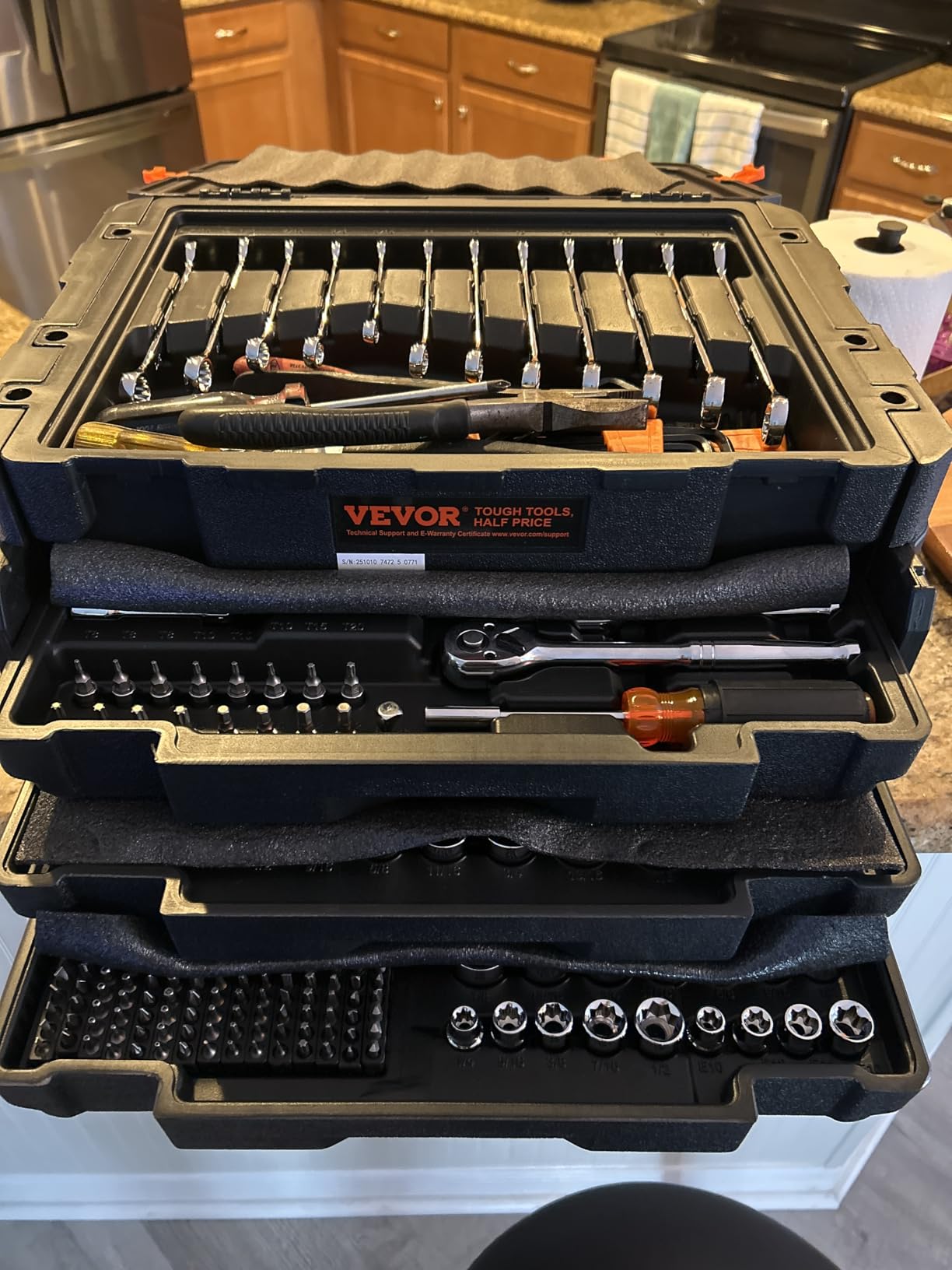 VEVOR Mechanics Tool Set and Socket Set, 1/4