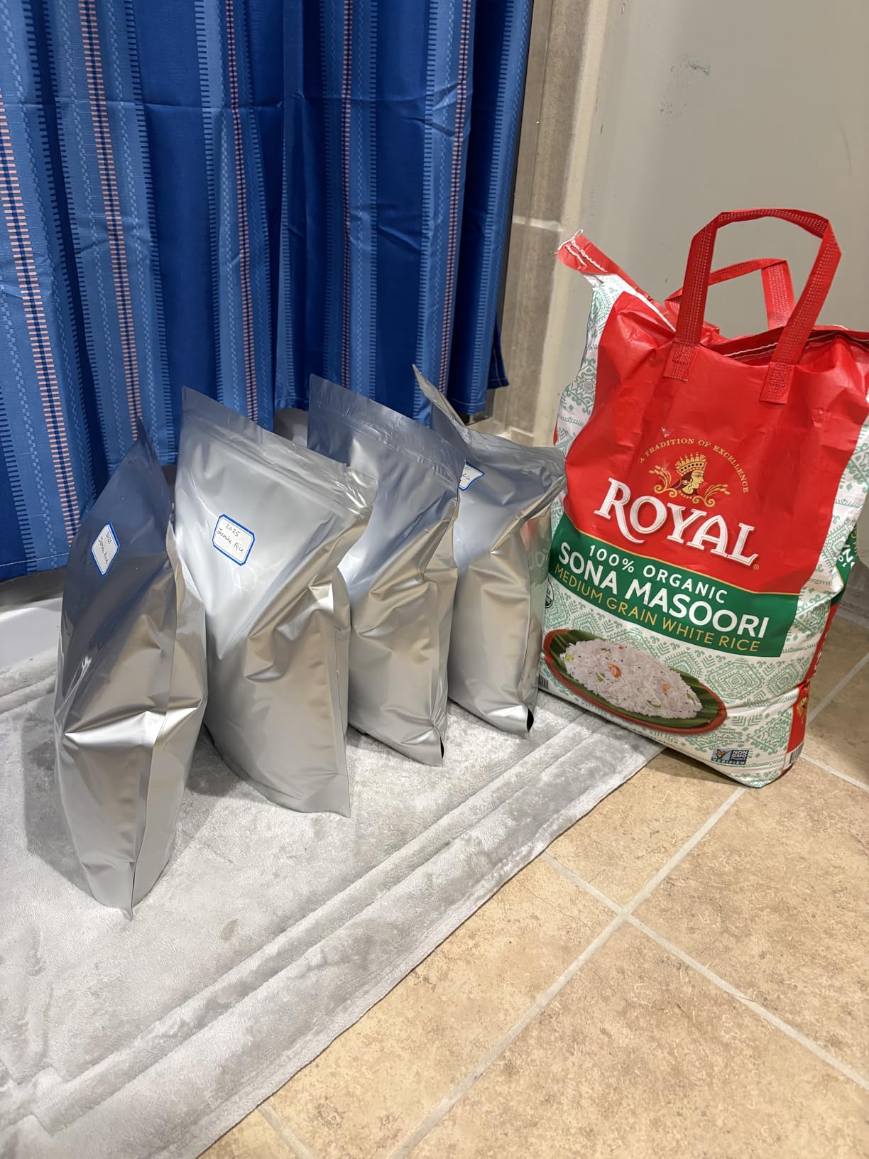 5-Gallon Mylar Bags with 2500cc Oxygen Absorbers for Food Storage, 10-Pack customer photo 2