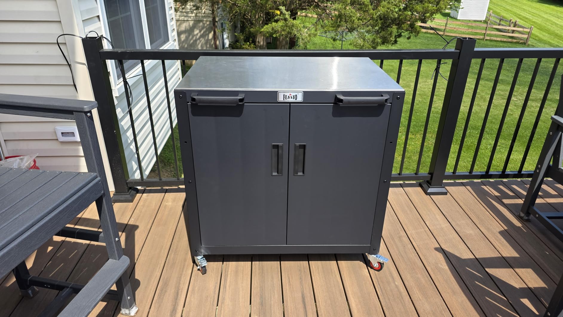 Feasto Modular Outdoor Kitchen Island with Storage and Stainless Steel Top customer photo 2