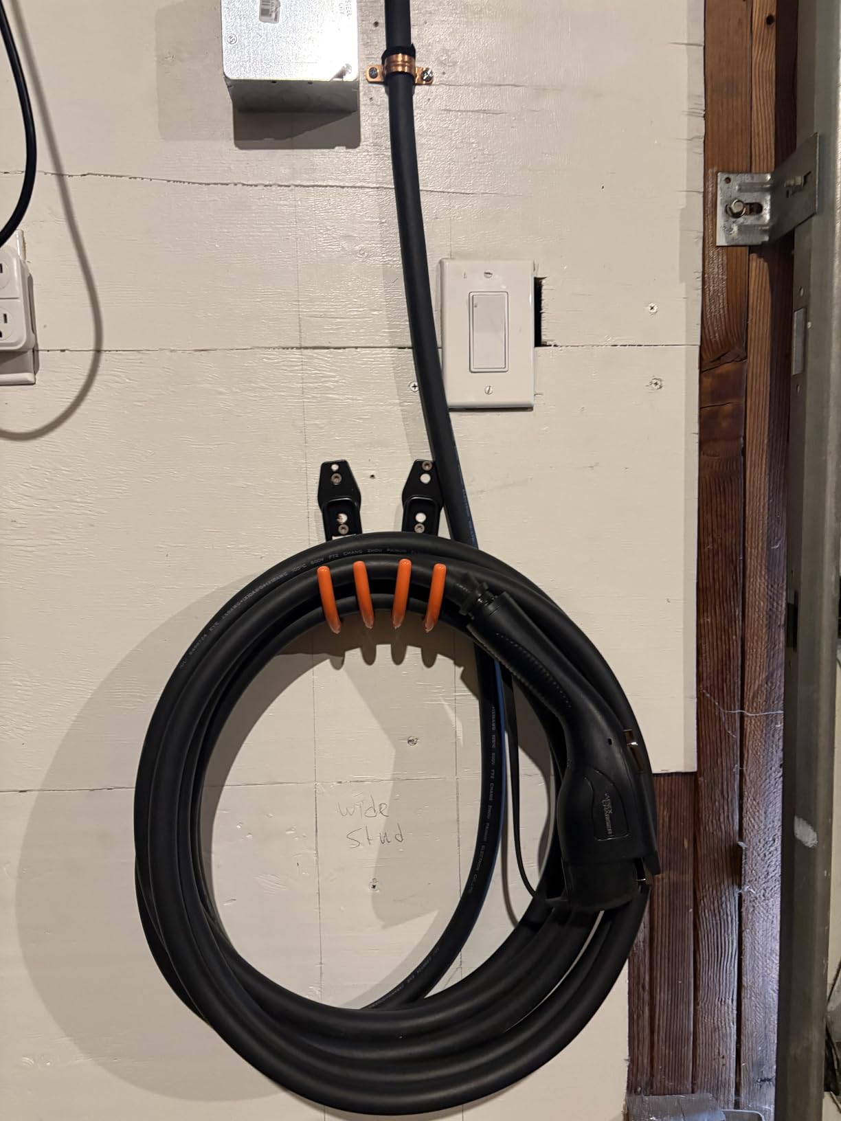 MACH 1: Fast 48 Amp Level 2 EV Charger, Wall-Mount Electric Vehicle Charging Station, 200-240V Hardwire or NEMA 14-50. J1772 car Connector & Tesla NACS, Indoor/Outdoor, 30ft Cable evse Adapter customer photo 2