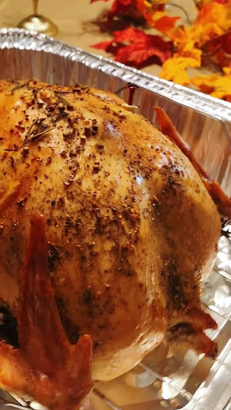 Sunvivi 22 Quart Electric Roaster Oven Turkey Roaster with Lid Electric Roasters with Removable Pan Large Roaster,Visible & Self-basting Lid, Fast Heating & Thaw/warming Setting,Dark Blue customer photo 2