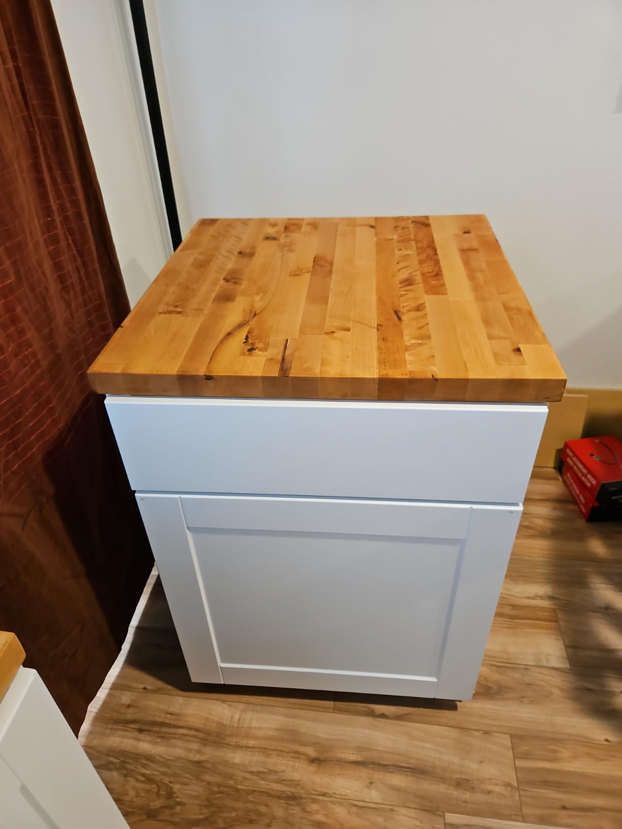 Butcher Block Countertop, Solid Wood Table Top Office Desk Top 42x25x1.5in customer photo 1
