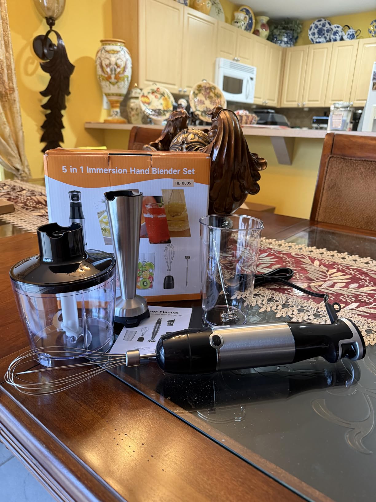 Turelar Immersion Blender Handheld Corded, 1100W 5 in 1 Hand Blender Set customer photo 2
