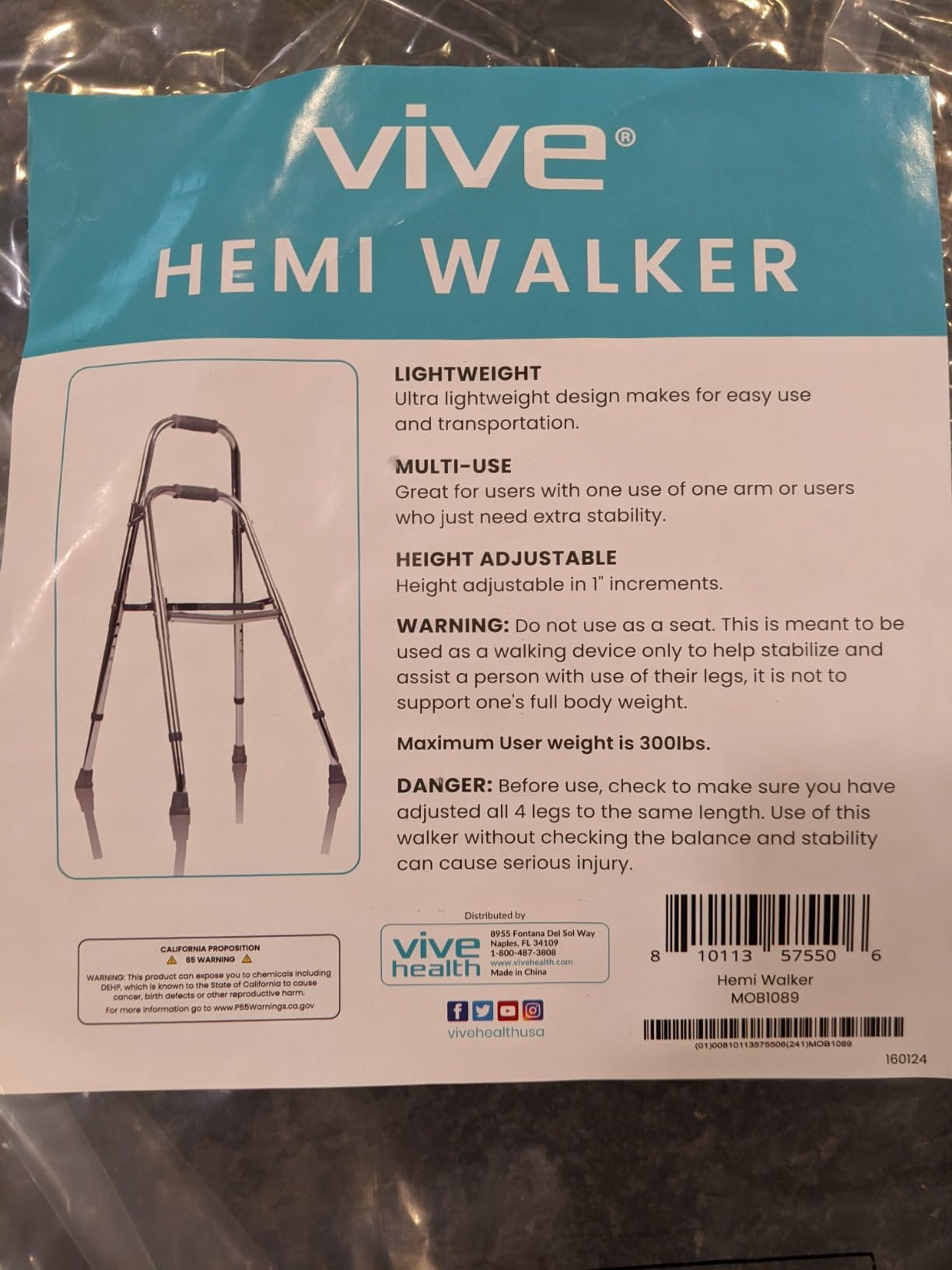 Vive Hemi Walker for Seniors - Narrow for Small & Tight Spaces, Ultra customer photo 2
