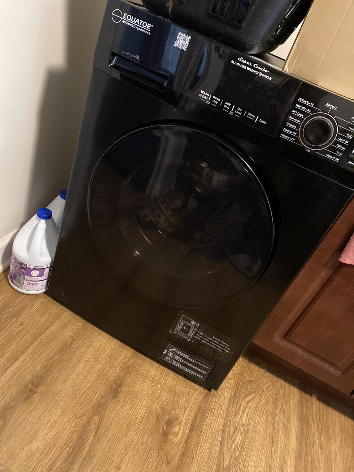 Equator All-in-One Washer Dryer VENTED-DRY 30% FASTER than Condense 15lb 110V in Black customer photo 1
