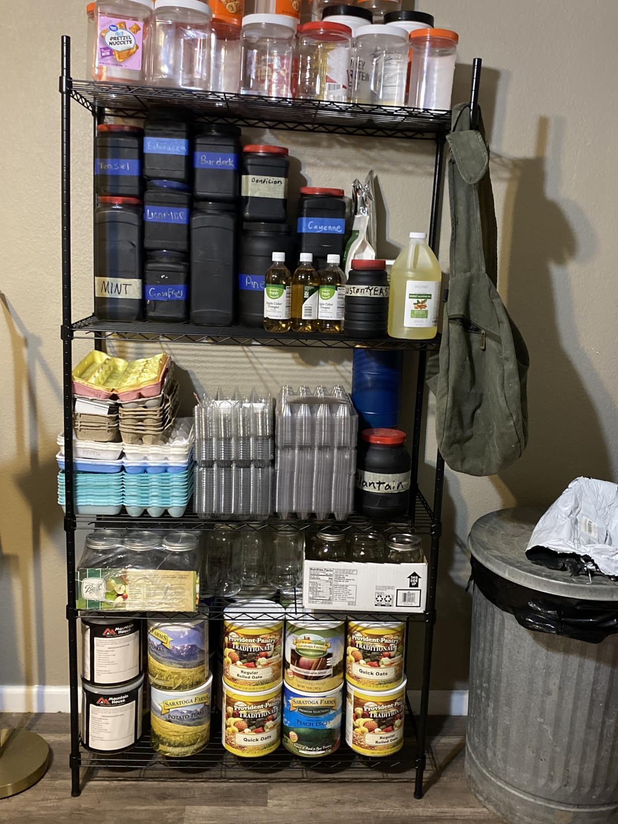 REIBII 5 Tier Storage Shelves with Wheels,1980LBS Metal Shelving for Garage customer photo 2