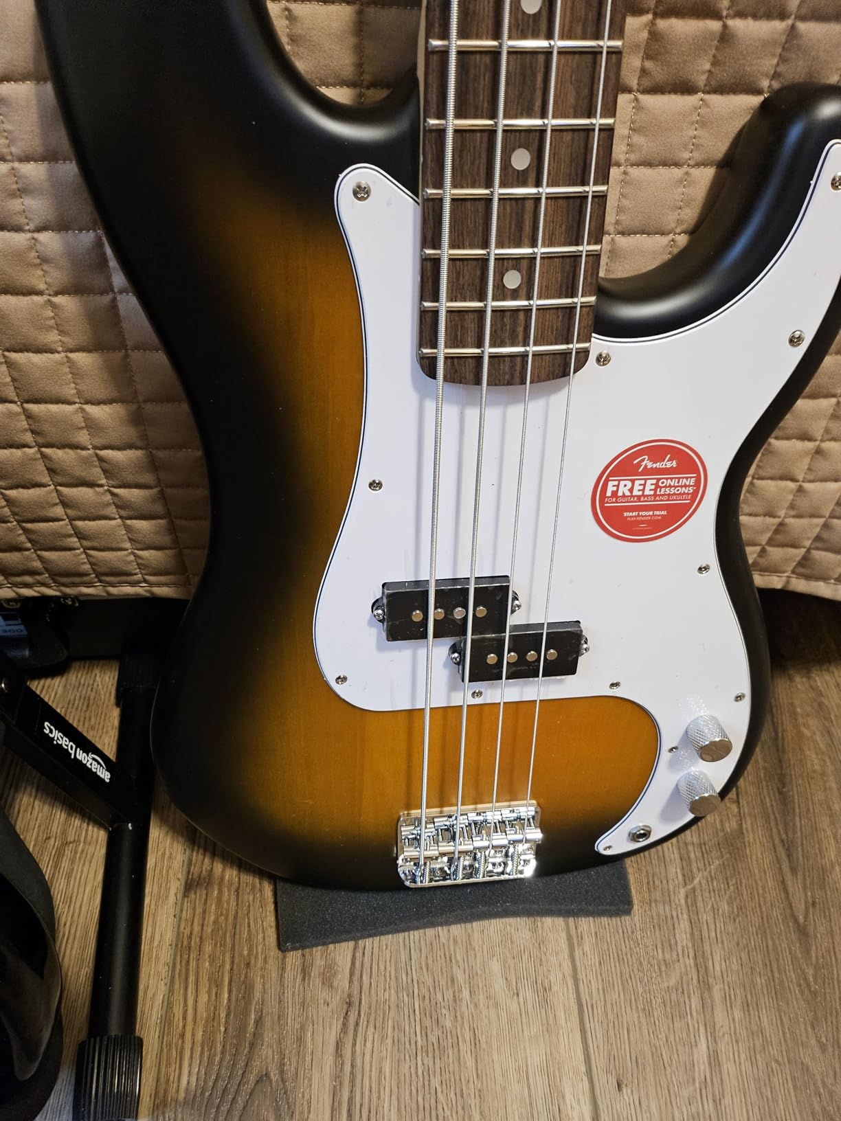 Fender Squier Debut Series Precision Bass Guitar, Beginner Guitar, with 2-Year Warranty, Includes Free Lessons, Dakota Red with Matte Finish customer photo 2