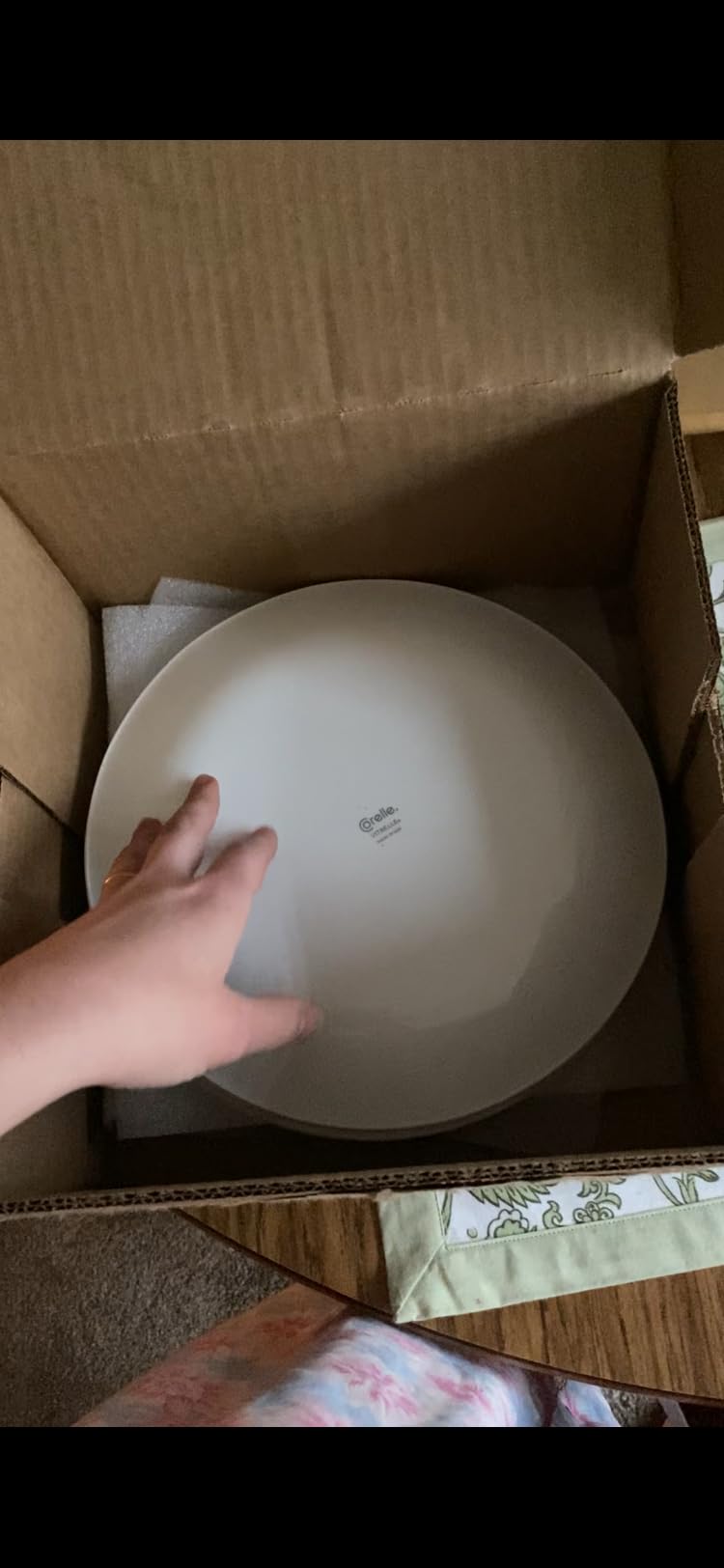 Corelle Vitrelle 18 Piece Glass Dinnerware Sets Service for 6, Triple Layer Chip & Crack Resistant Glass Plate and Bowl Sets, Wildflower customer photo 1