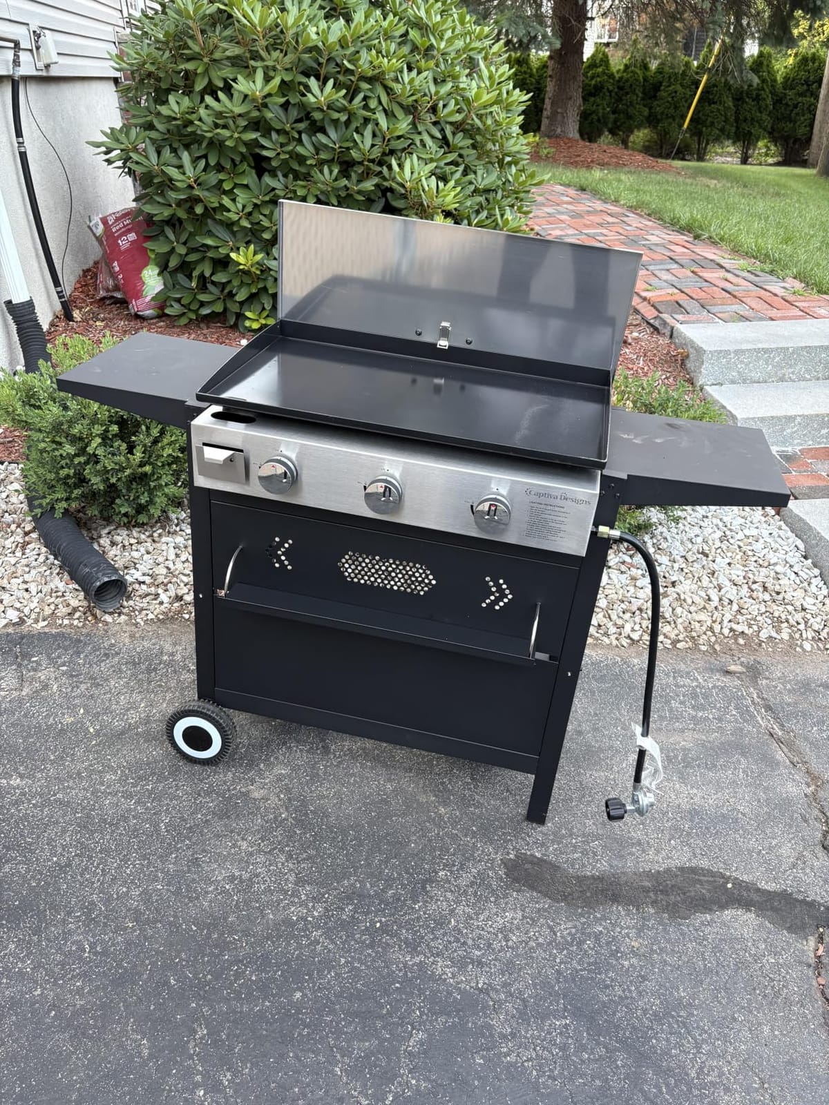 Sophia & William 28-Inch Flat Top Grill Outdoor Barbecue Griddle Black customer photo 2