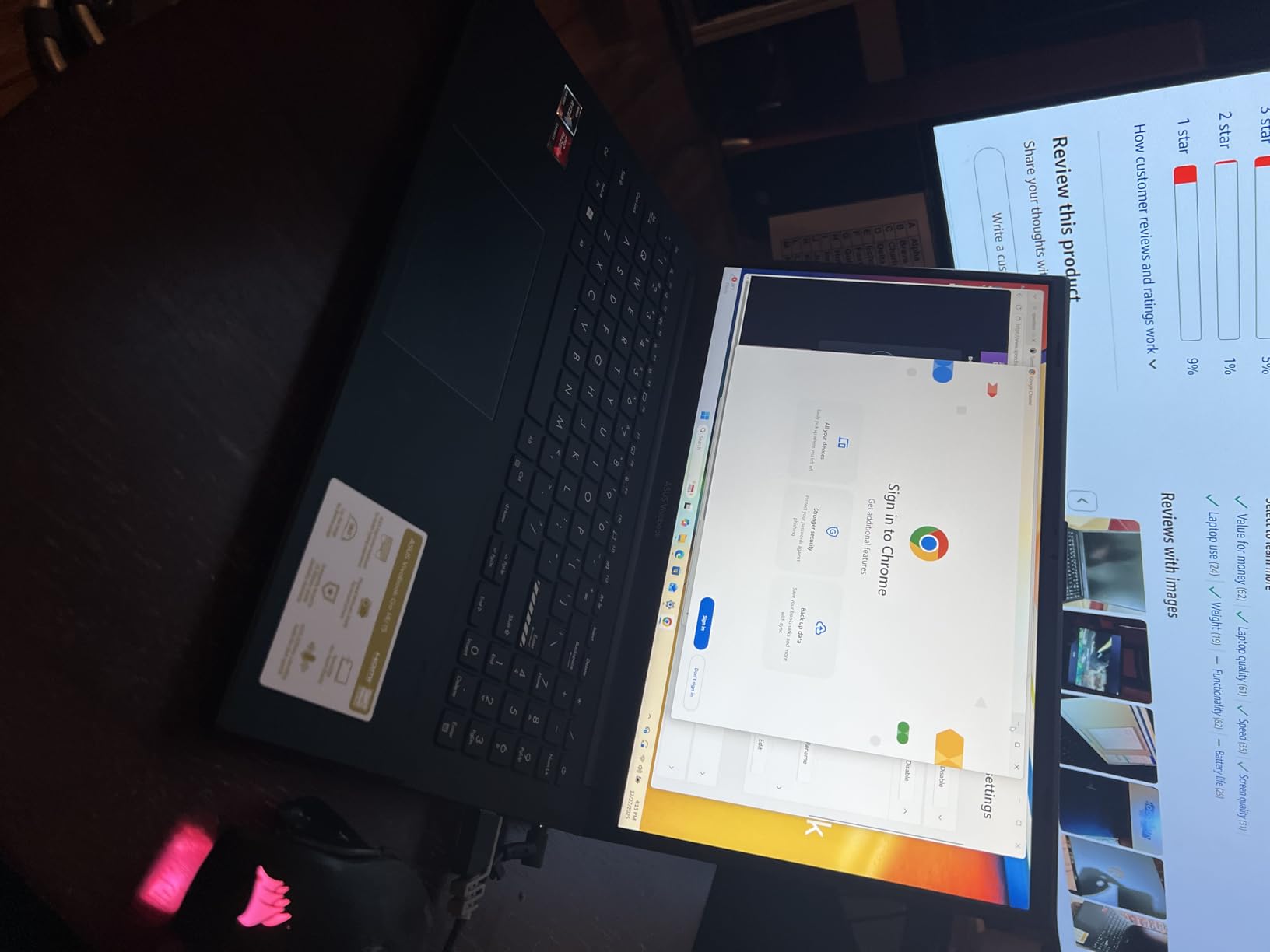 ASUS Vivobook Go 15.6” FHD Slim Laptop, AMD Ryzen 3 7320U Quad Core Processor, 8GB DDR5 RAM, 128GB SSD, Windows 11 Home, Fast Charging, Webcam Sheild, Military Grade Durability, Black, E1504FA-AS33 customer photo 2