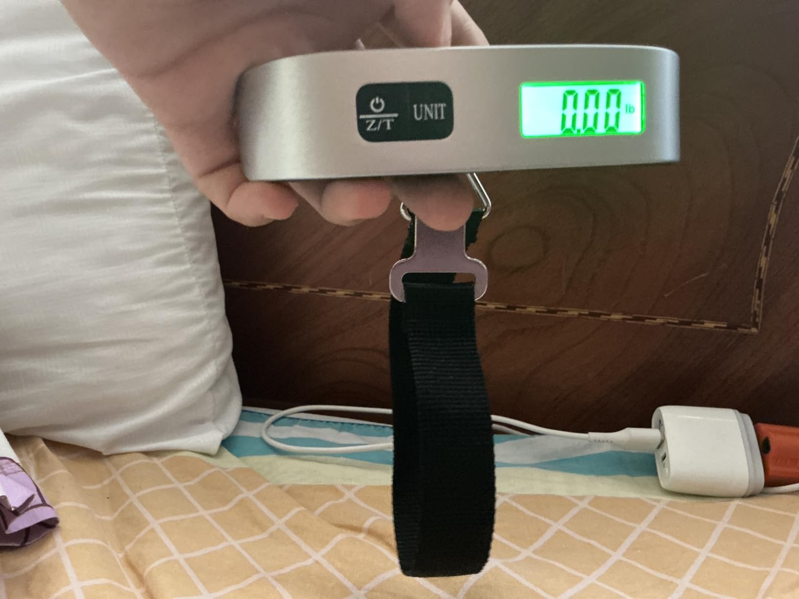 BAGAIL Digital Luggage Scale, 110lbs Hanging Baggage Scale with Backlit LCD Display, Portable Suitcase Weighing Scale, Travel Luggage Weight Scale with Hook, Strong Straps for Travelers customer photo 1