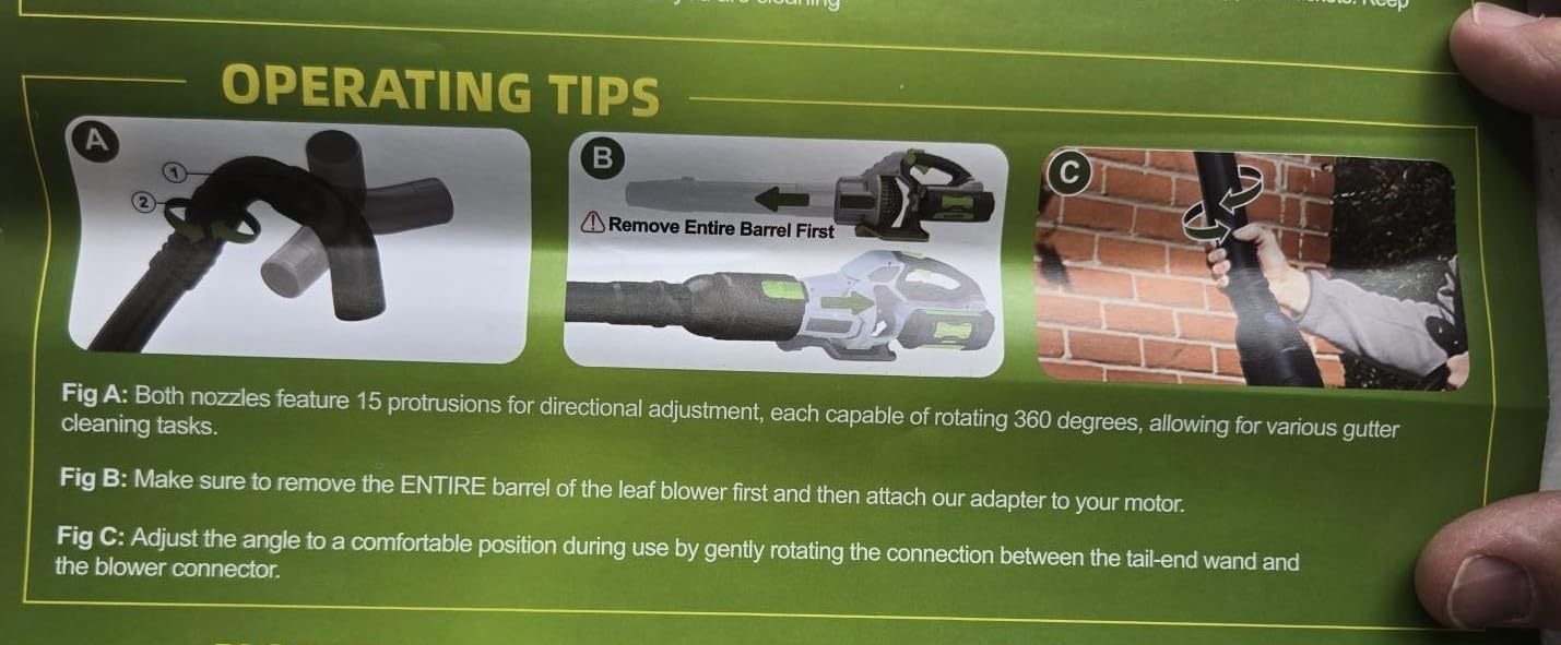 Sealegend 8.3FT Gutter Cleaning Attachment Compatible with EGO Leaf Blower customer photo 1