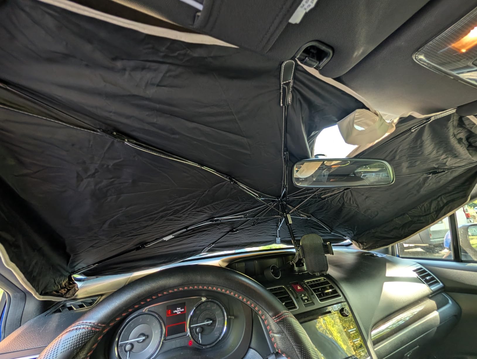 Nmoiss 2026 Windshield Sun Shade Umbrella [Vinyl Coating Heat Shield] customer photo 2