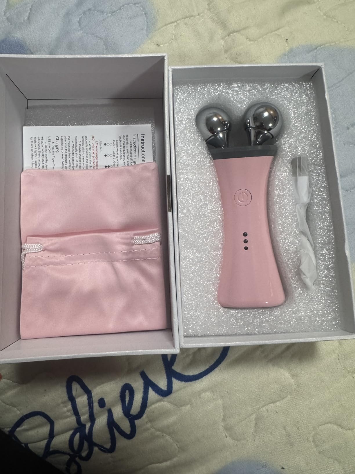 Microcurrent Facial Device - Electric Face Lifting & Toning for Face & Neck for Mother & Companion - Handheld Skin Care Device (White) customer photo 2