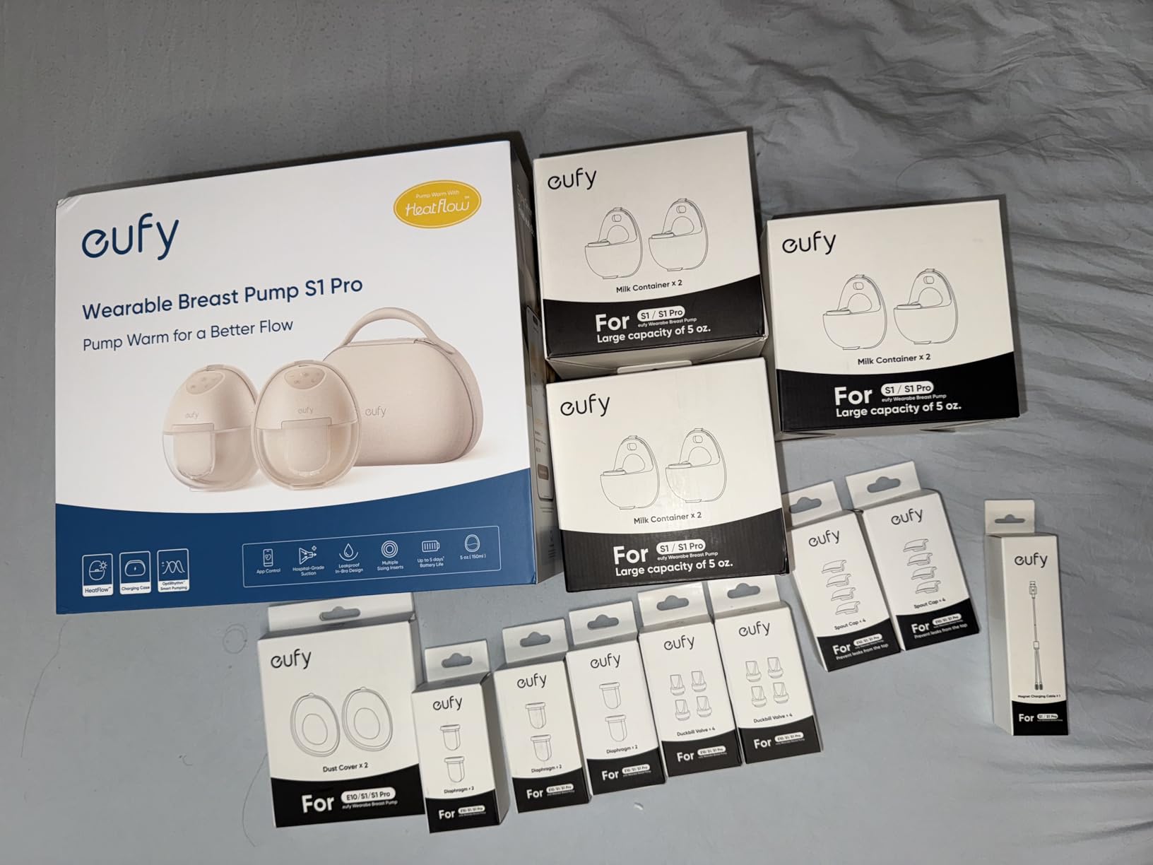 eufy Heated Wearable Breast Pump S1 Pro, Charging Case, Hands-Free customer photo 1