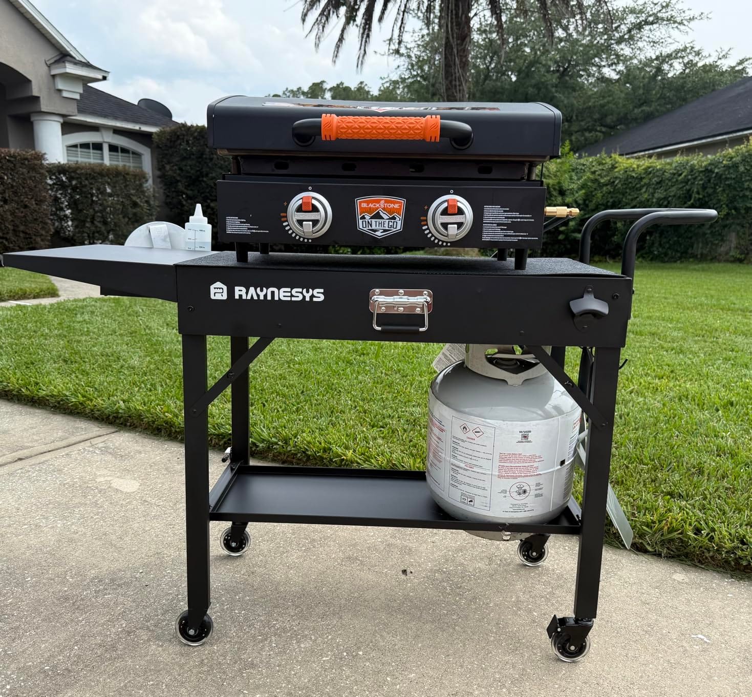 Raynesys 440lbs Outdoor Folding Grill Cart, Blackstone Griddle Stand customer photo 1