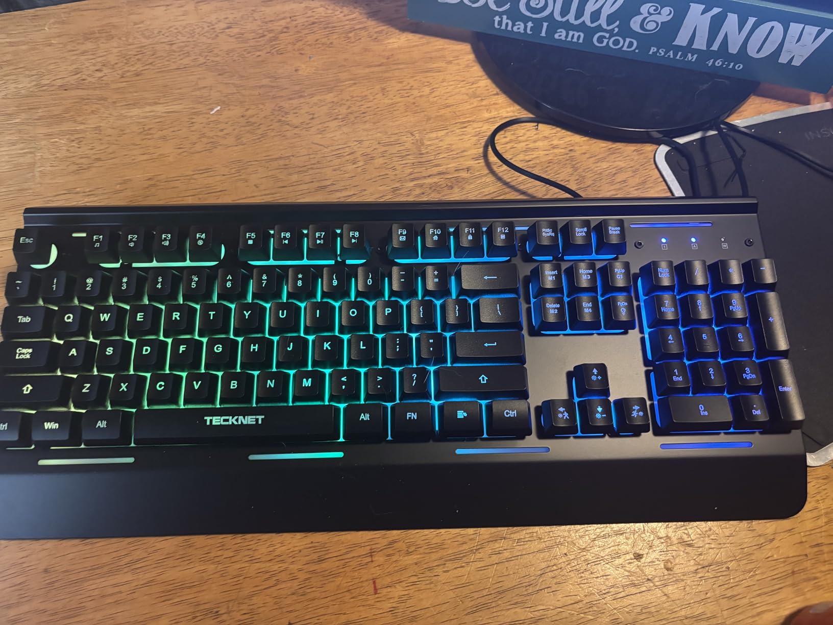 TECKNET Wired Gaming Keyboard, RGB Backlit Keyboard with Metal Panel Design customer photo 2