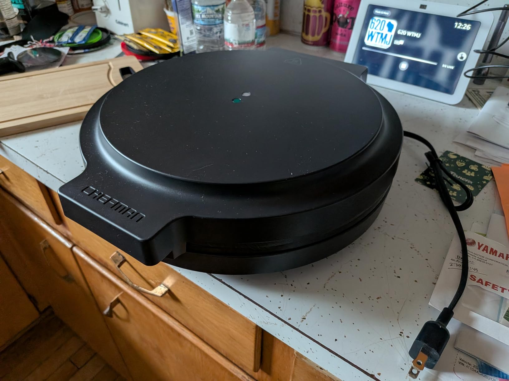 Chefman Everything Maker & Pizza Oven – 1440W Countertop Electric Pizza Maker with 12” Nonstick Cooking Plates, Plus Makes Quesadillas, Omelettes and More, with Indicator Lights and Vertical Storage customer photo 2