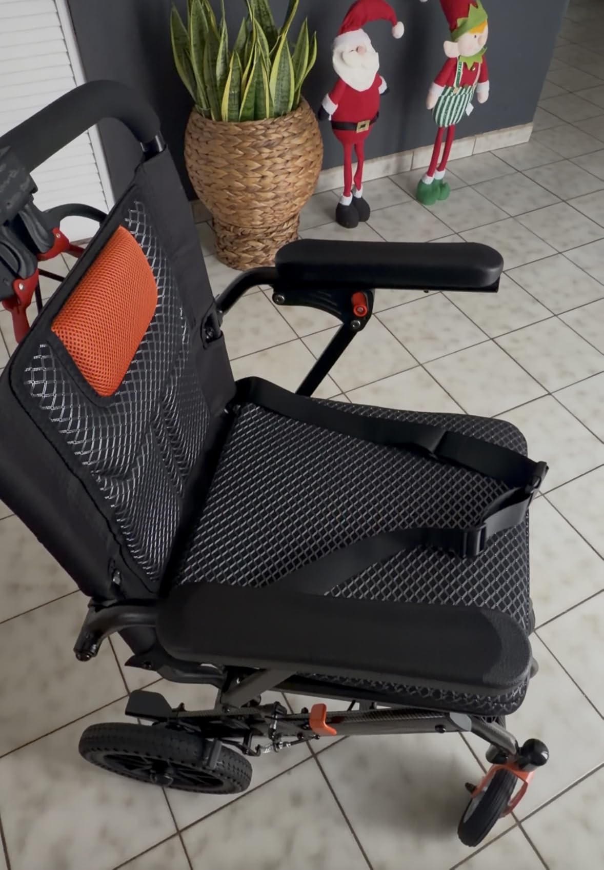 SOFTFISH Wheelchairs for Adults with Thickened Seat Cushion & Safty Handbrakes, Transport Wheelchair with Foldable Armrest & Footrest, Transport Wheelchair Lightweight Foldable for Travel & Daily customer photo 1