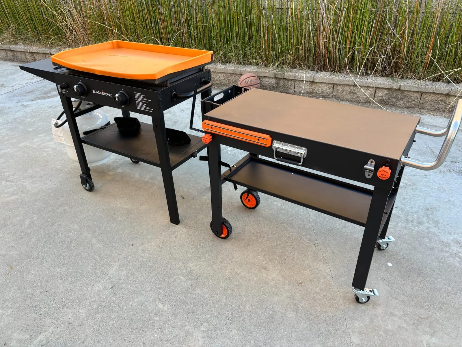 Grill Cart for Blackstone Griddle, Sturdy Grill Table, Blackstone Stand for 22 inch with Caddy, Blackstones Griddle Table with Wheels, Griddles Table Ninja Grill Stand for Tailgating, Camping customer photo 2