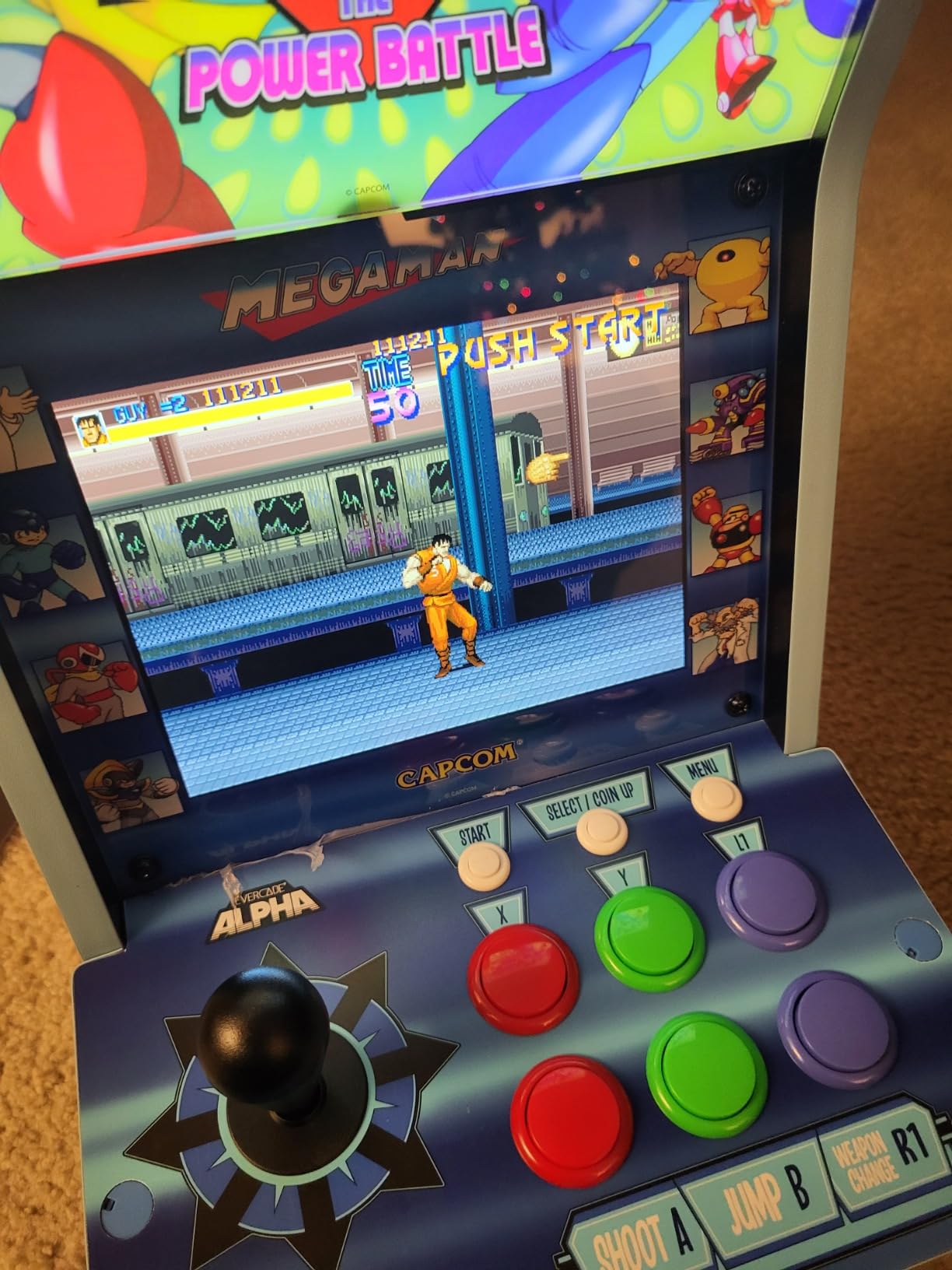 Evercade Alpha Mega Man Bartop Arcade - Pre-assembled unit with Competition-Grade Arcade Controls + 8” High-Resolution IPS Screen customer photo 1