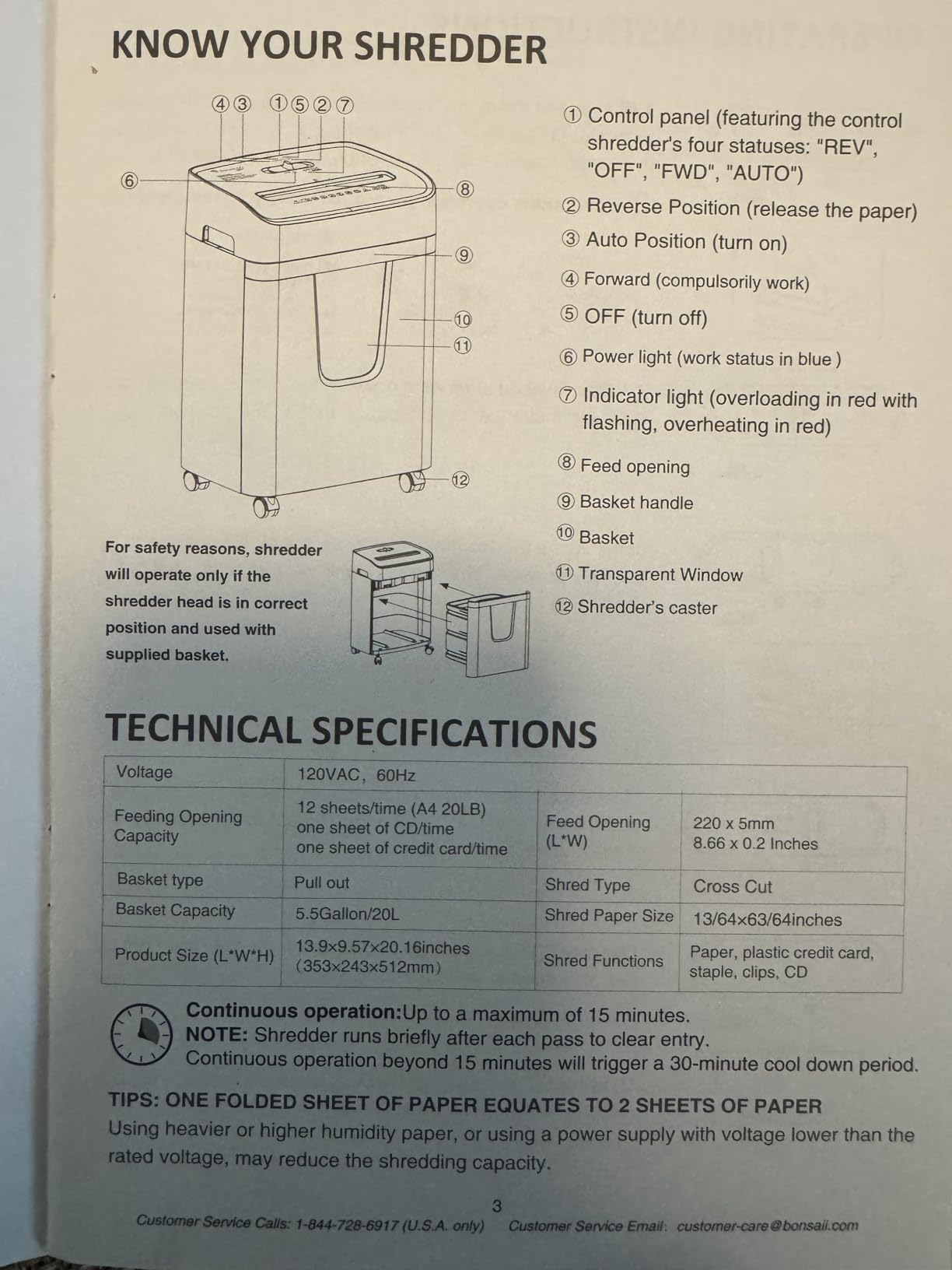 Bonsaii 12-Sheet Cross Cut Heavy Duty Paper Shredder for Home Office | P-4 Security Level, Jam-Proof System, 5.5Gal Pullout Bin with Casters, Shredder for CDs & Credit Card C282-A customer photo 2