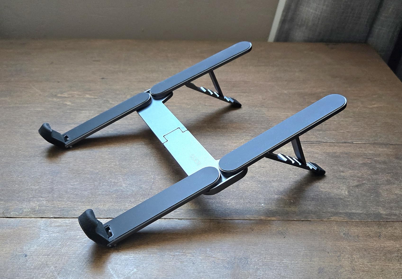 SODI [Ultra Compact] Foldable & Portable Laptop Stand for Desk, Lightweight Tablet Stand for Business Travel, Library, Cafe, 6 Level Height Ergonomic Aluminum Computer Holder for 10-16