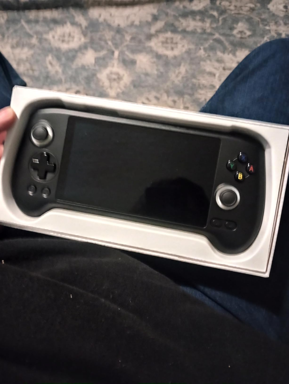 Anbernic RG556 Retro Handheld Game Console , Android 13 System Unisoc T820 Processor 5.48 Touch Inch AMOLED Screen 5500mAh Battery Support WiFi Online DP Output (Black) customer photo 2