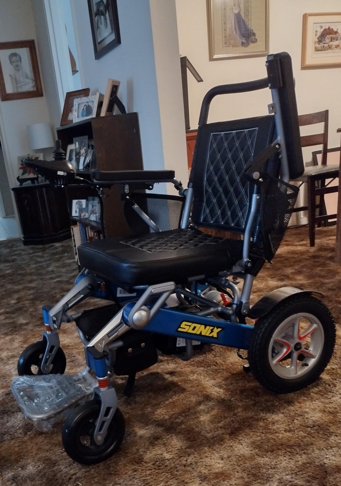 Next Generation Electric Wheelchair – 30-Mile Range, 600W Motor Power, Dual 12AH Batteries, Leather Cushion, Deluxe Series, Foldable, Airline Approved, All-Terrain, High-Performance Design customer photo 2