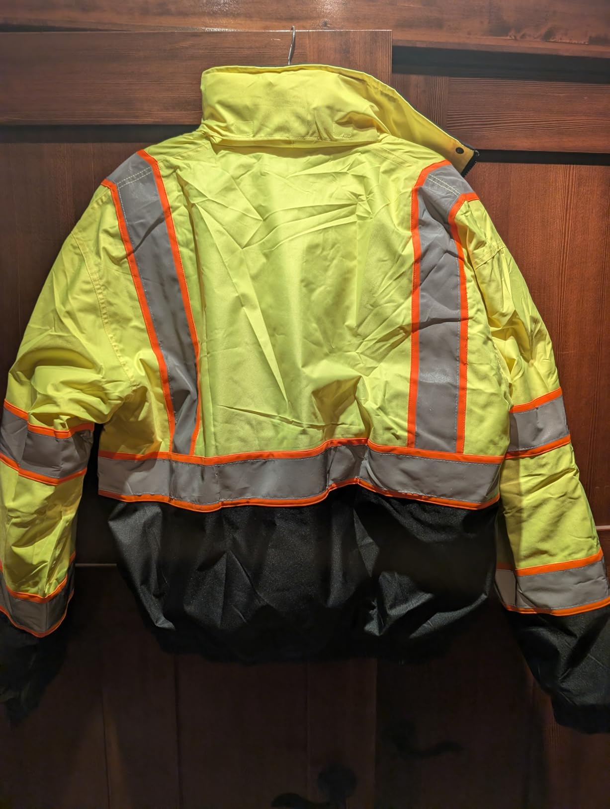 TICONN Hi Vis Safety Bomber Jacket, Fleece-Lined Waterproof ANSI Class 3 customer photo 2