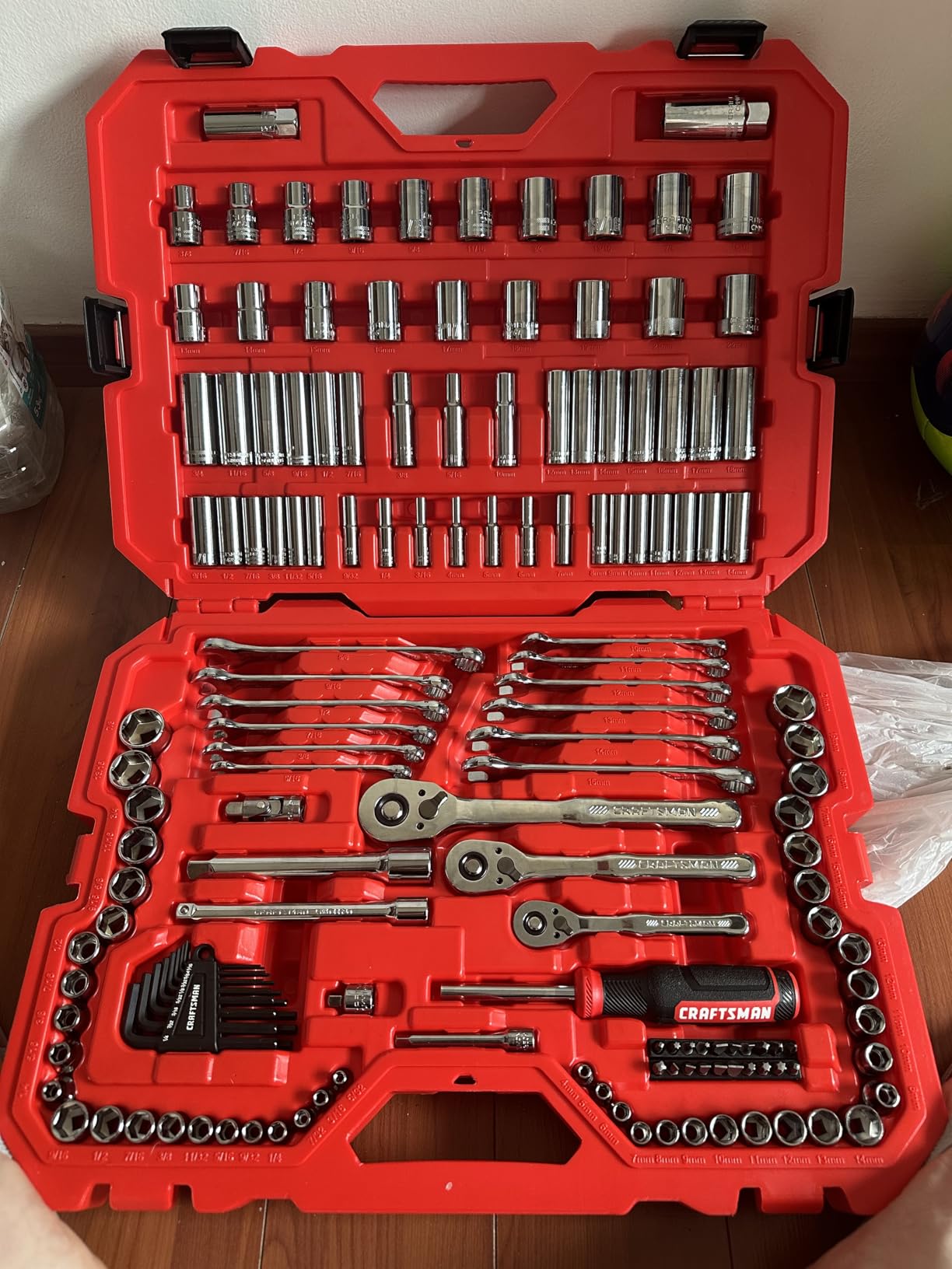 CRAFTSMAN Socket Set, 159 Piece Socket Wrench Set Mechanics Tools 1/4-in., 3/8-in., and 1/2-in(, 6 Point and 12 Point, 90-Tooth (CMMT12125) customer photo 2